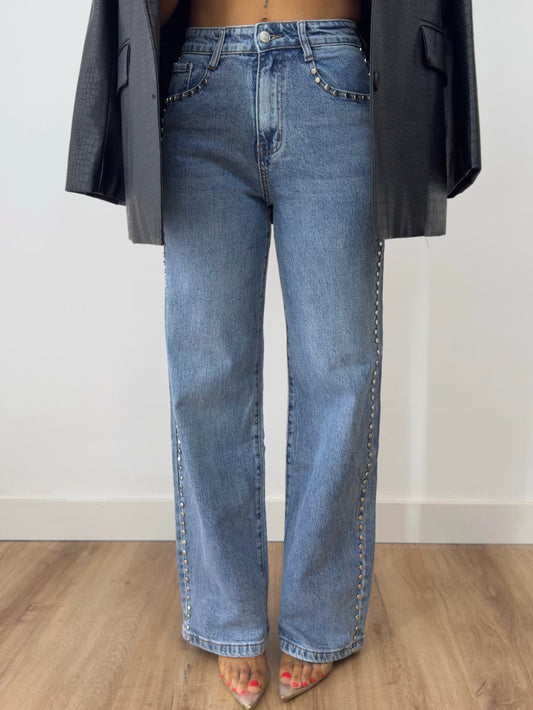 JEANS TACHAS BLUE
