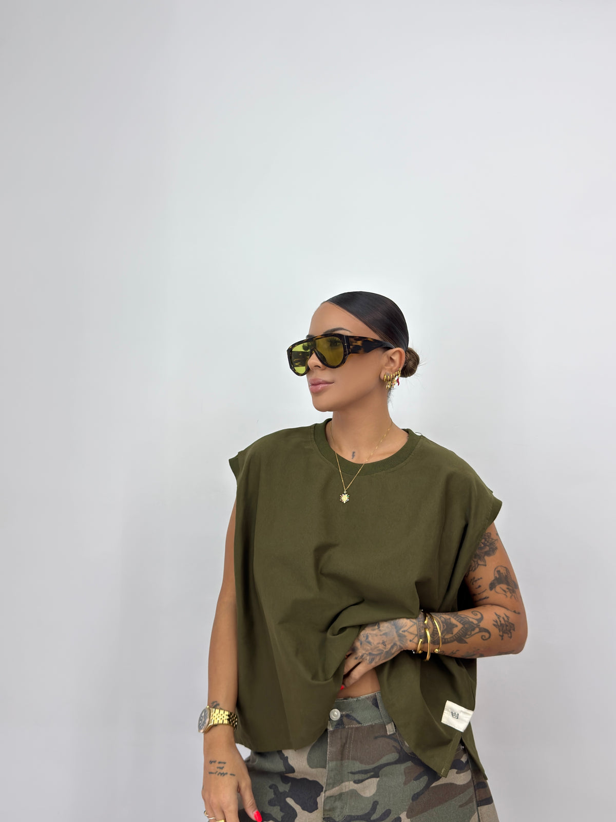 CAMISETA OVER GREEN ARMY