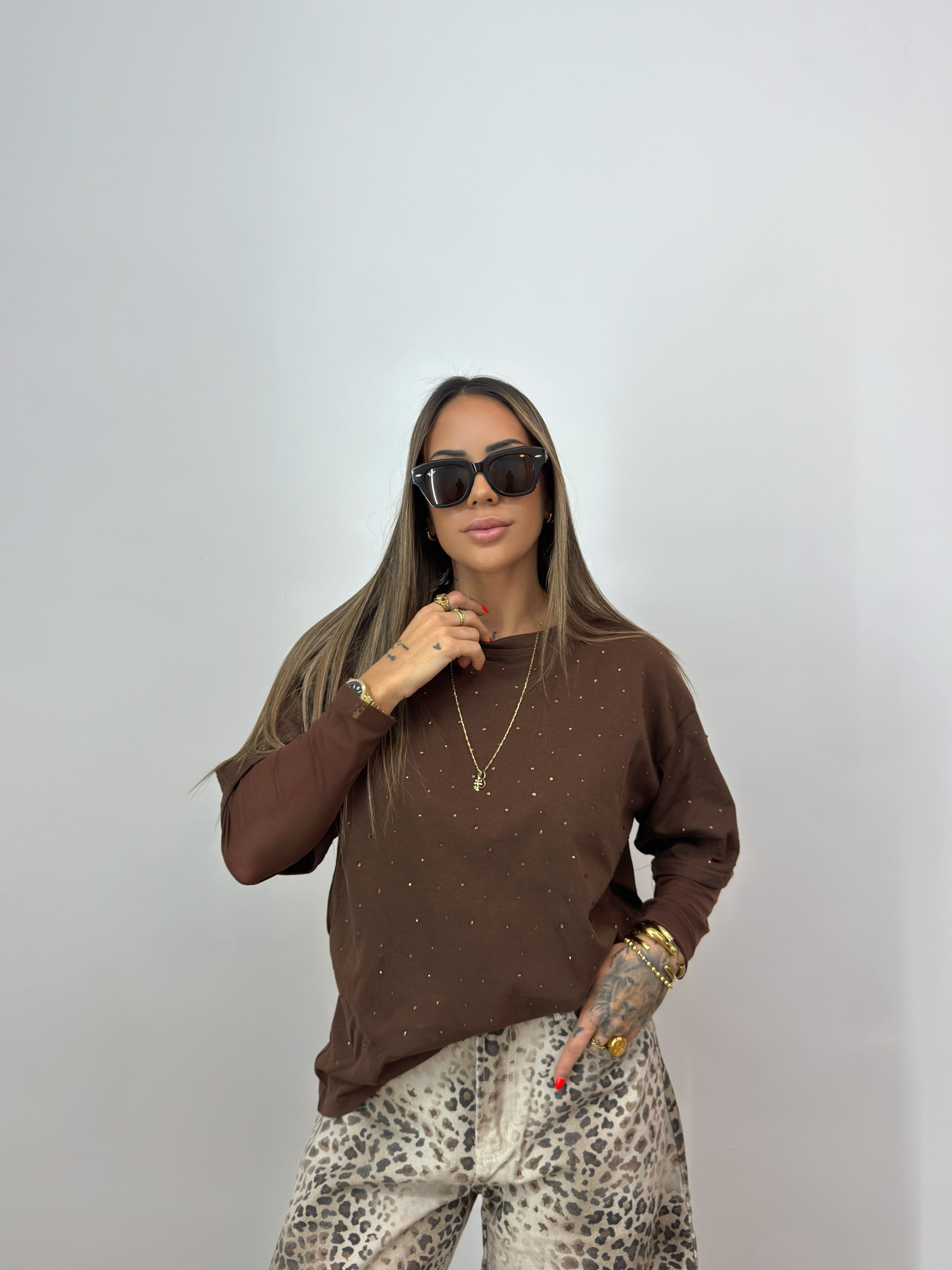 CAMISETA OVER PREMIUM SHINNY BROWN