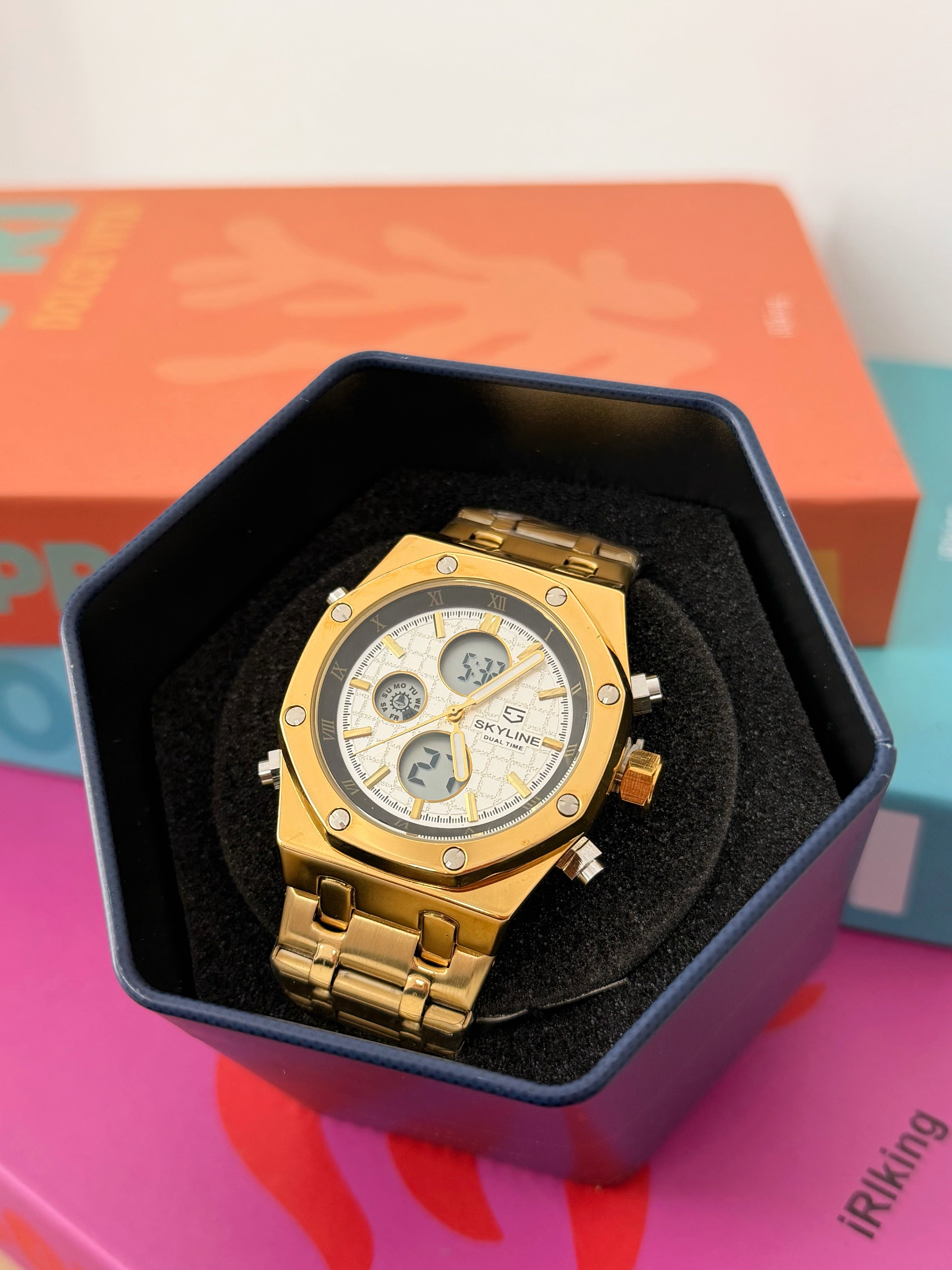 RELOJ SKYLINE GOLD | WHITE