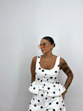 TOP PREMIUM DEMIM POLKA DOTS
