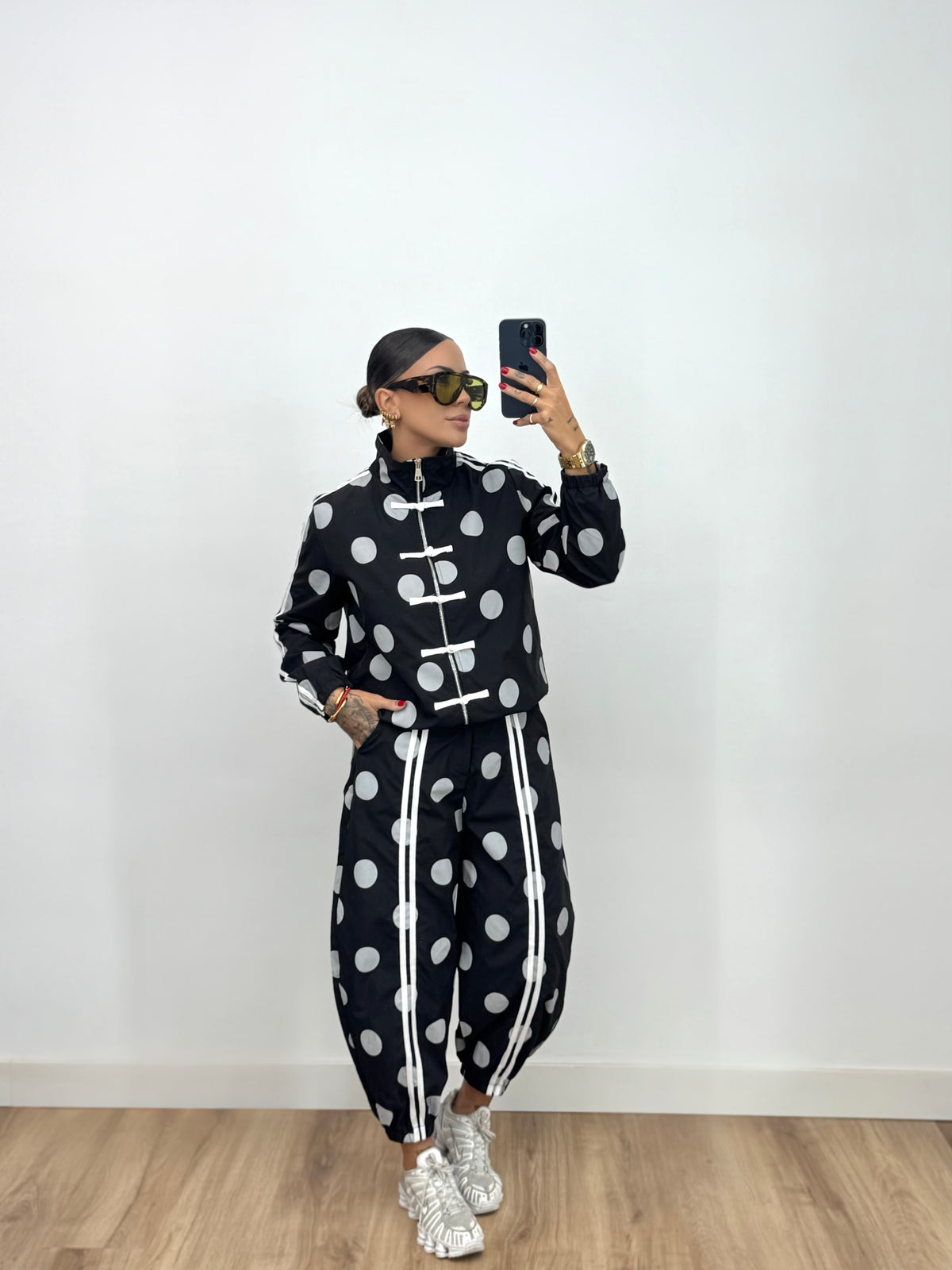CONJUNTO TECHNICAL POLKA BLACK
