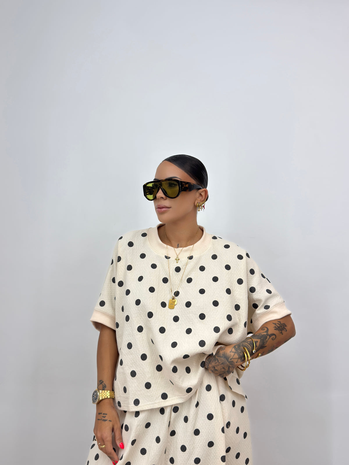 CAMISETA OVER PREMIUM POLKA