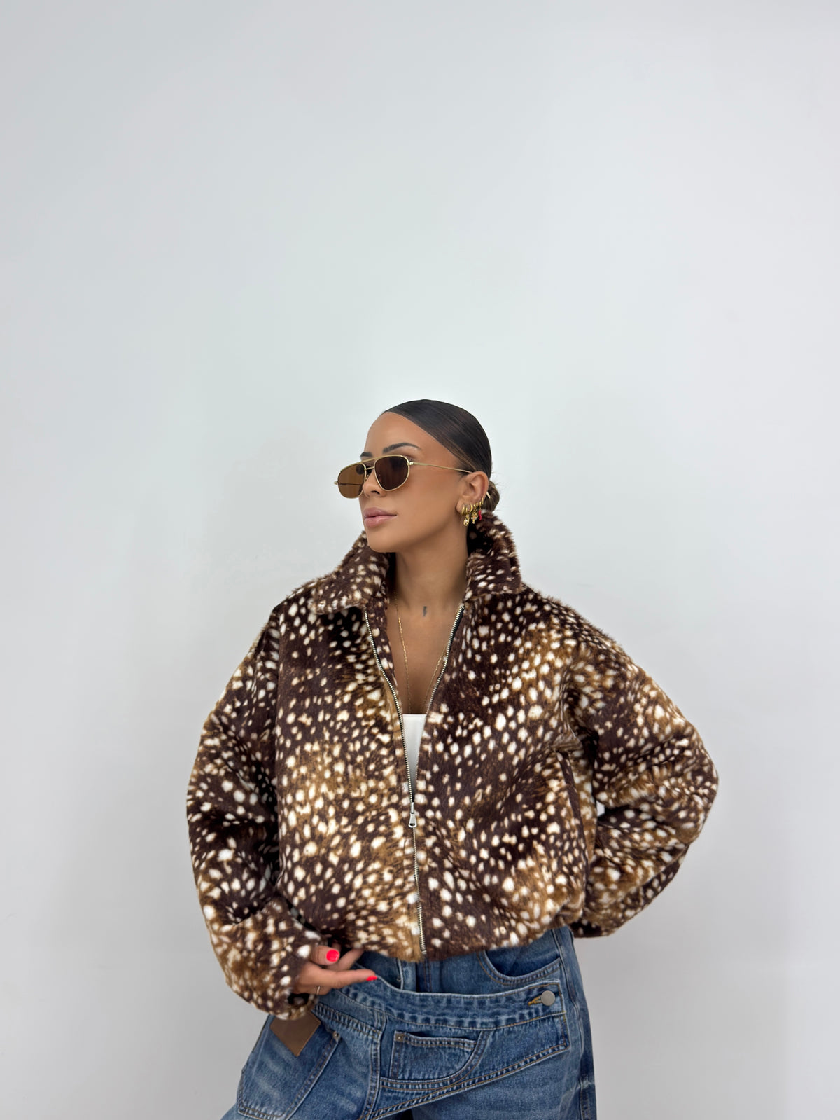 BOMBER ECO PIEL LUMINA