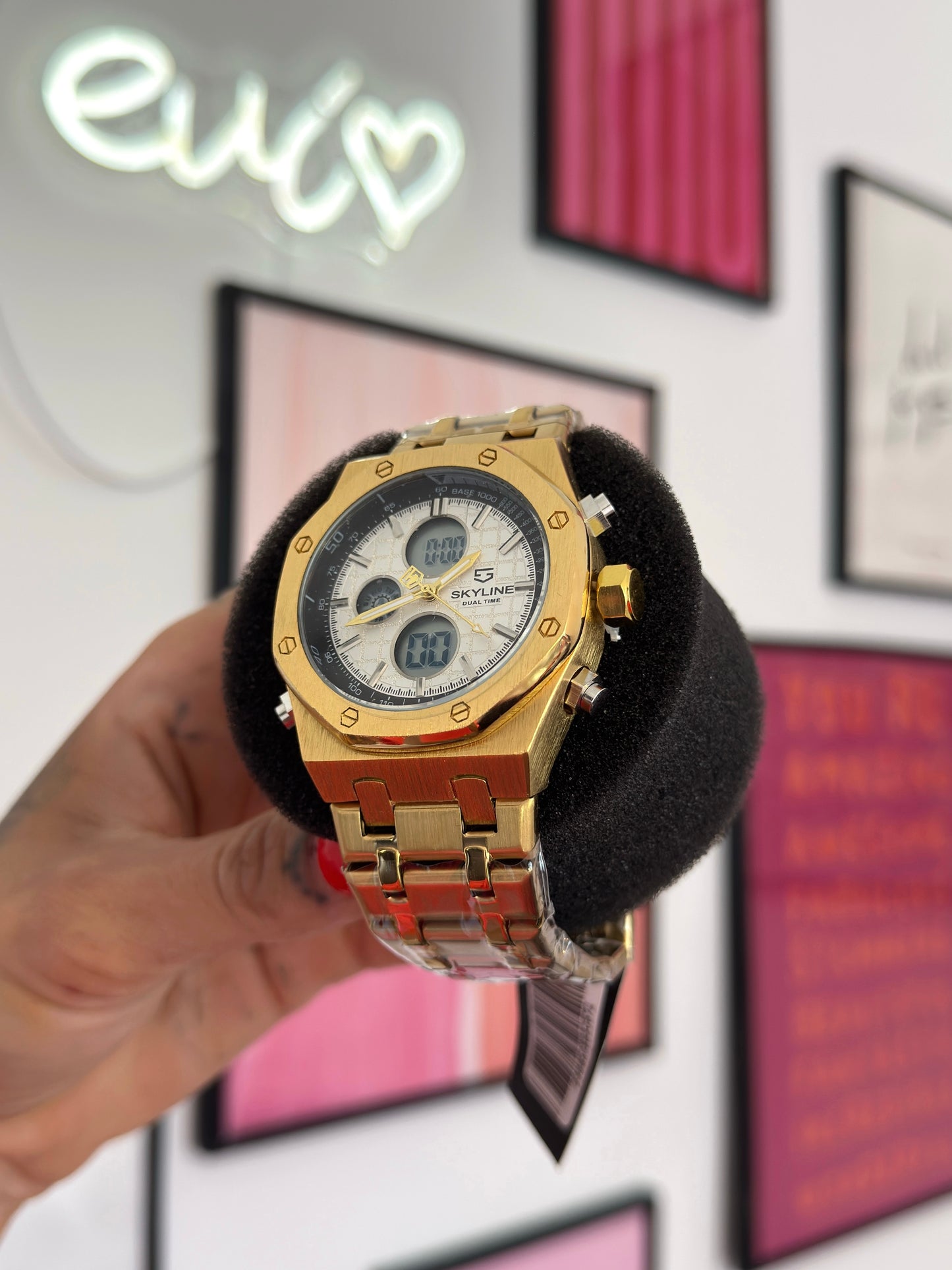 RELOJ UNISEX SKYLINE GOLD | WHITE