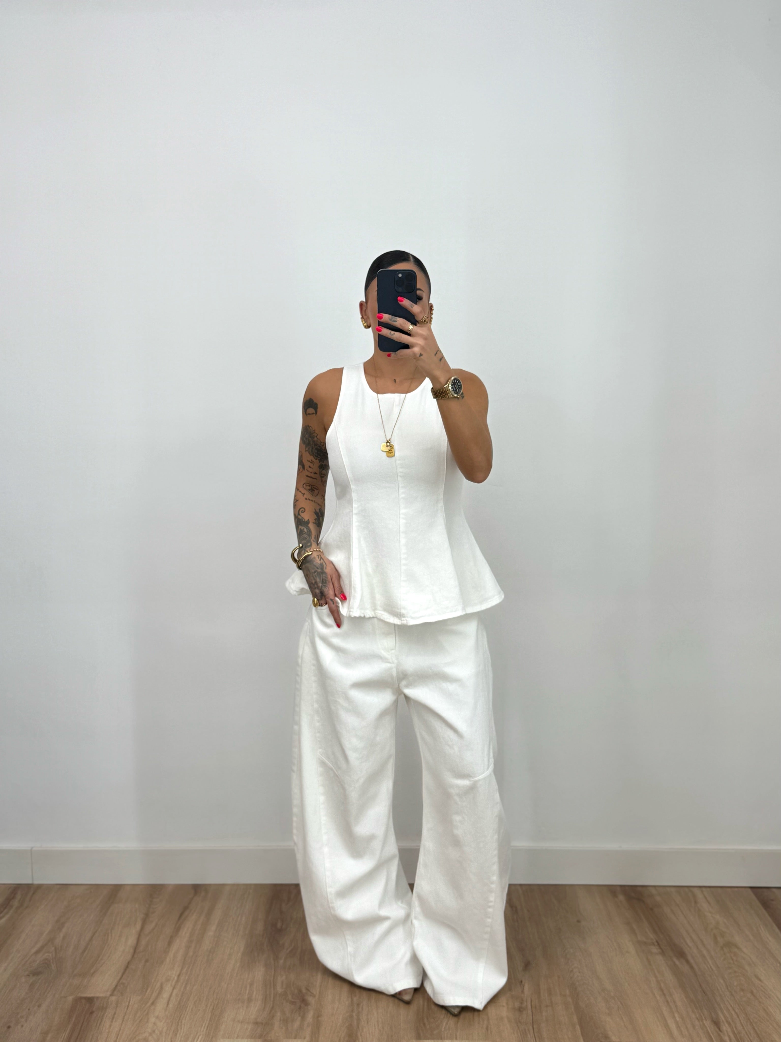 CONJUNTO PREMIUM DENIM PEPLUM