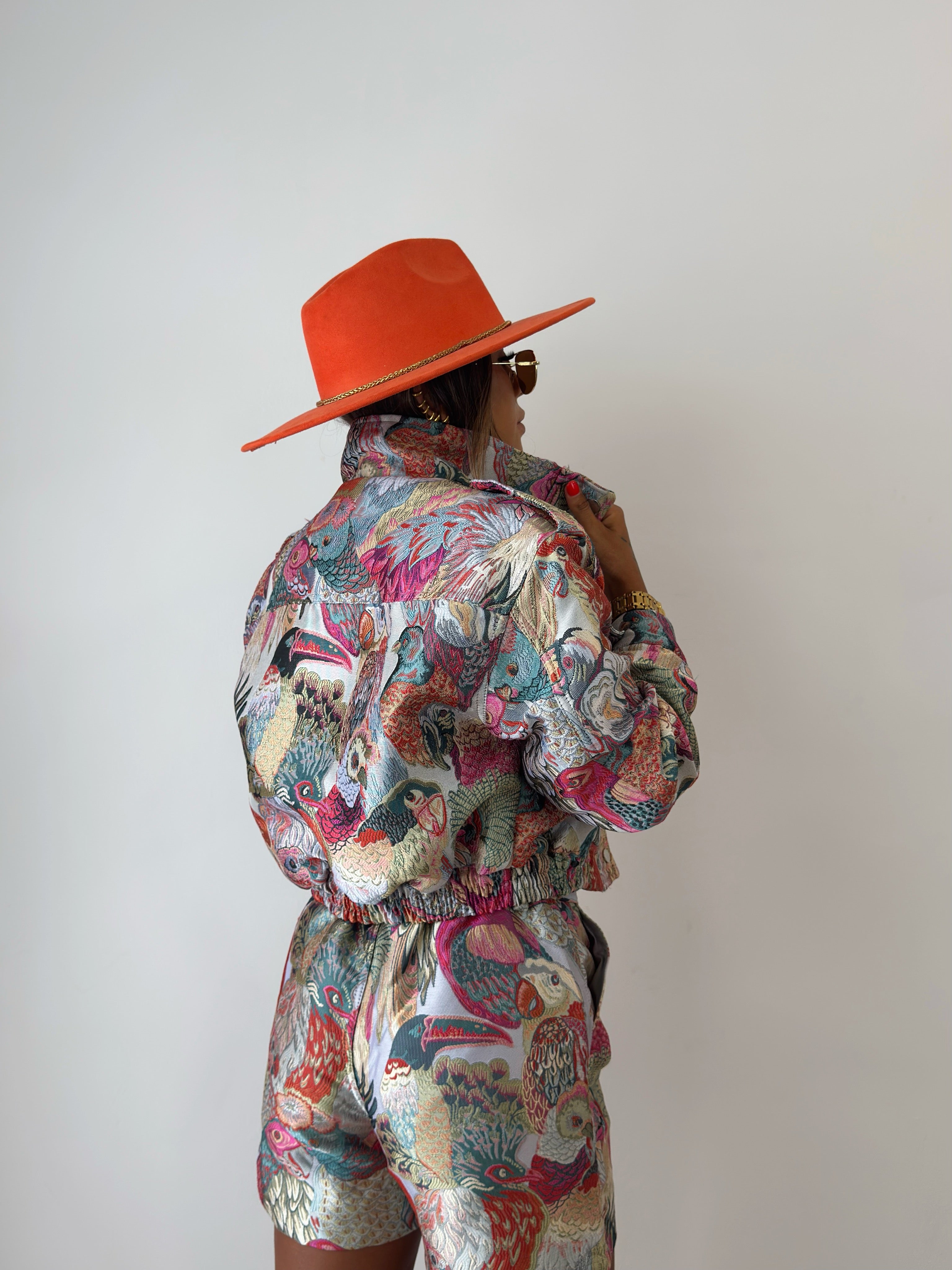 SHORT PREMIUM BORDADO FLAMINGO