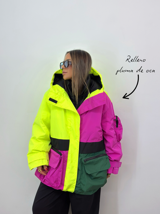 CHAQUETÓN PREMIUM OVER FLÚOR BAQUEIRA | UNISEX