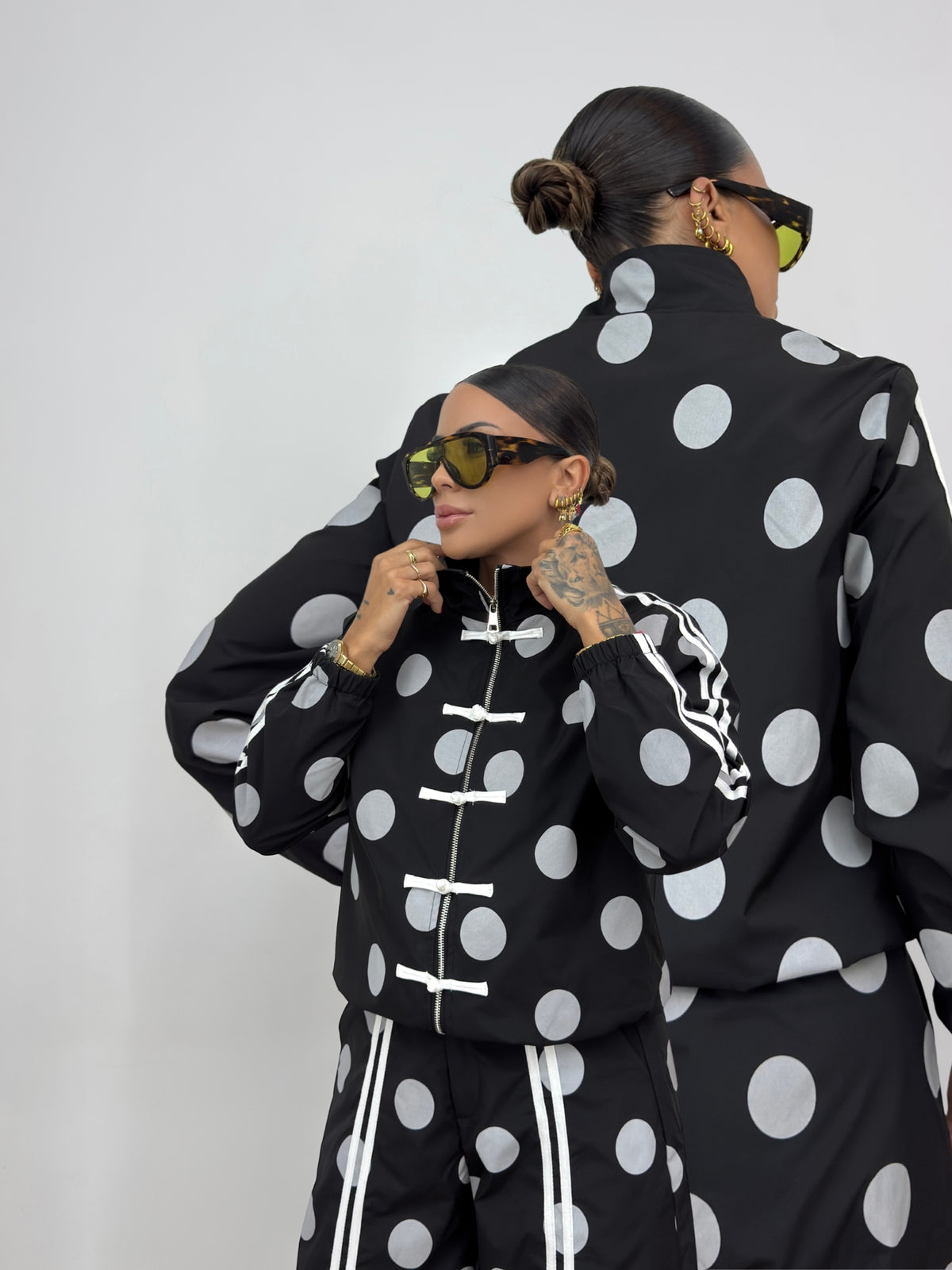 CONJUNTO TECHNICAL POLKA BLACK