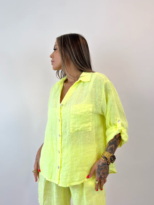 CAMISA PURO LINO FLÚOR