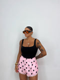 SHORT PREMIUM SATINADO POLKA DOTS PINK