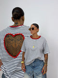 CAMISETA OVER BACK HEART