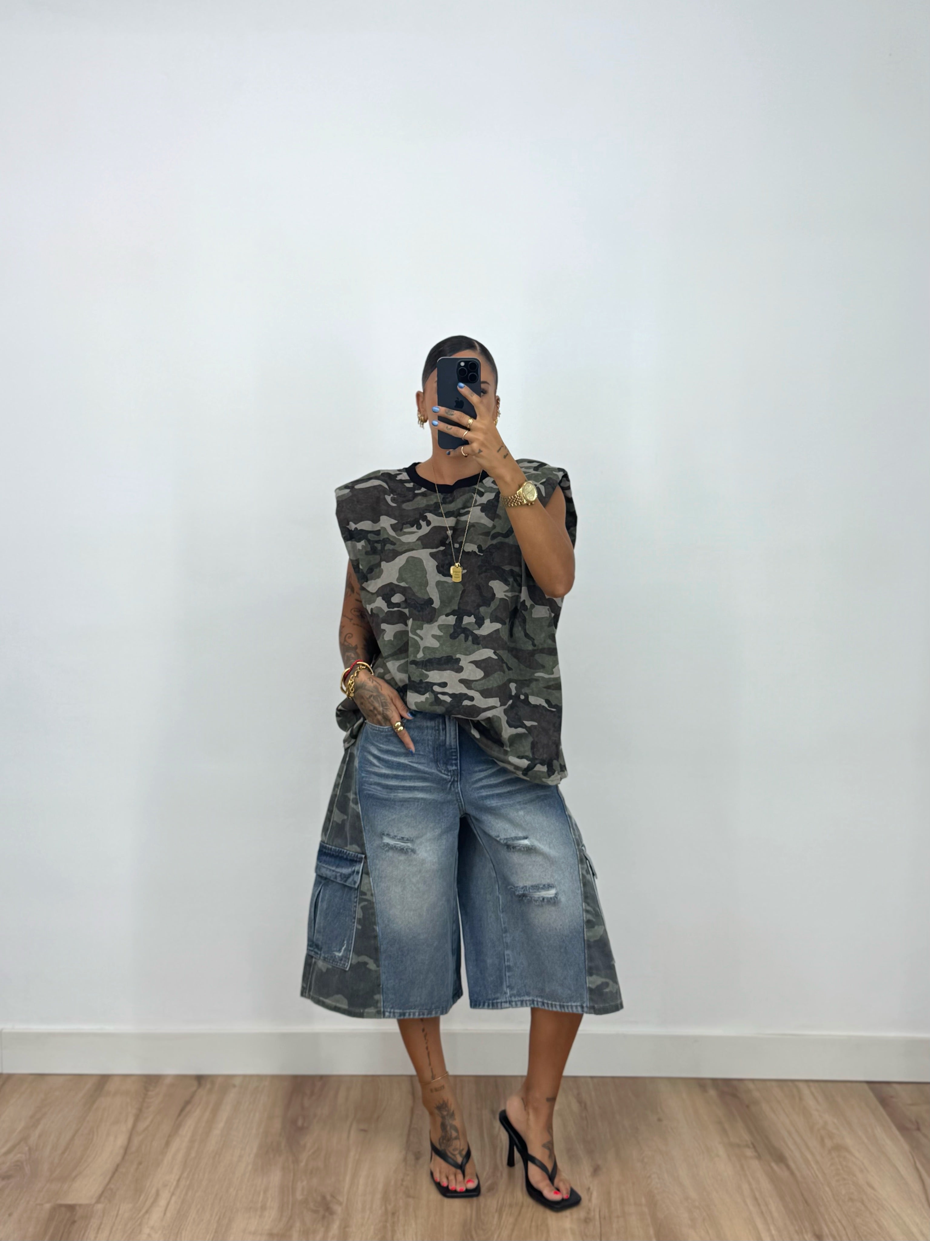 BERMUDA COMBI PREMIUM CAMO|DENIM