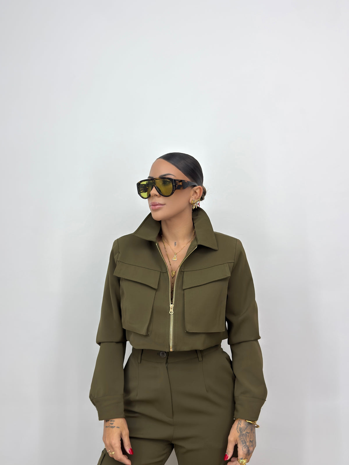 CONJUNTO CARGO GREEN ARMY