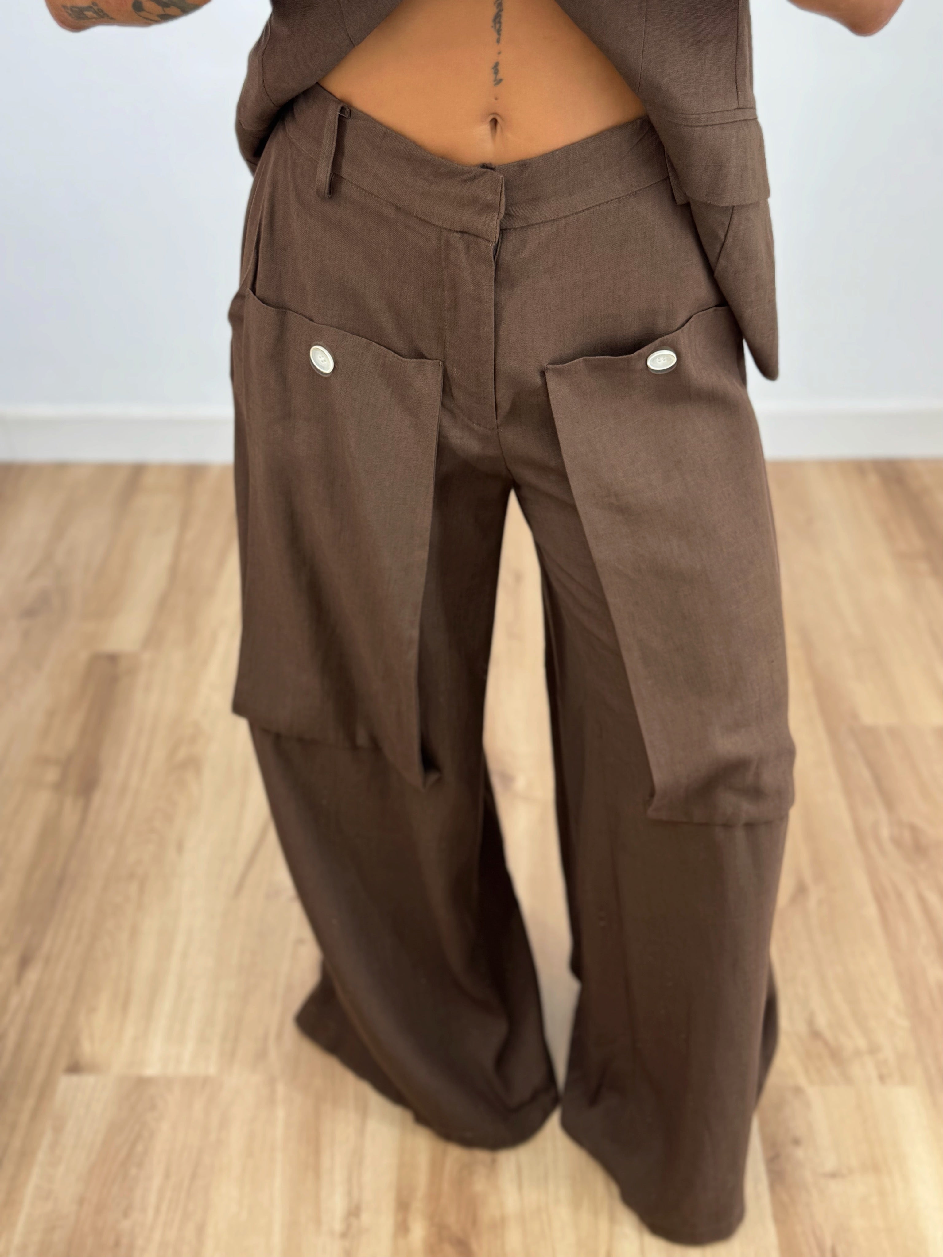 PANTALÓN LUMINA CO-LINO CHOCO