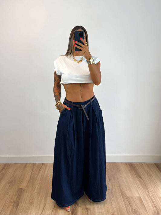 JEANS PALAZZO BLUE NAVY