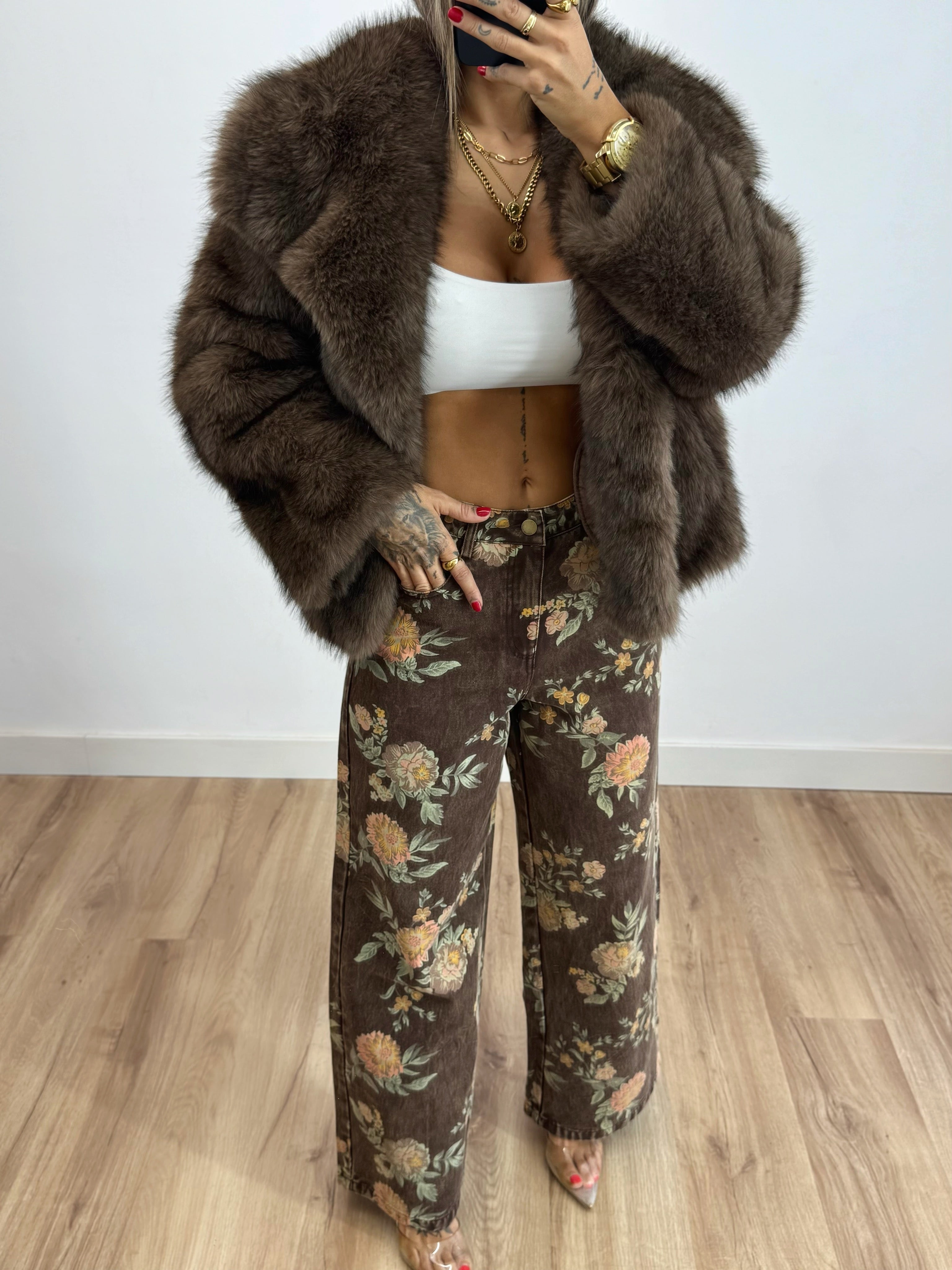 JEANS PREMIUM DESGASTT FLORAL