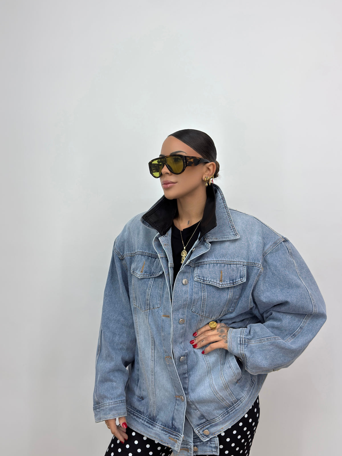 CHAQUETA OVER DENIM DOUBLE