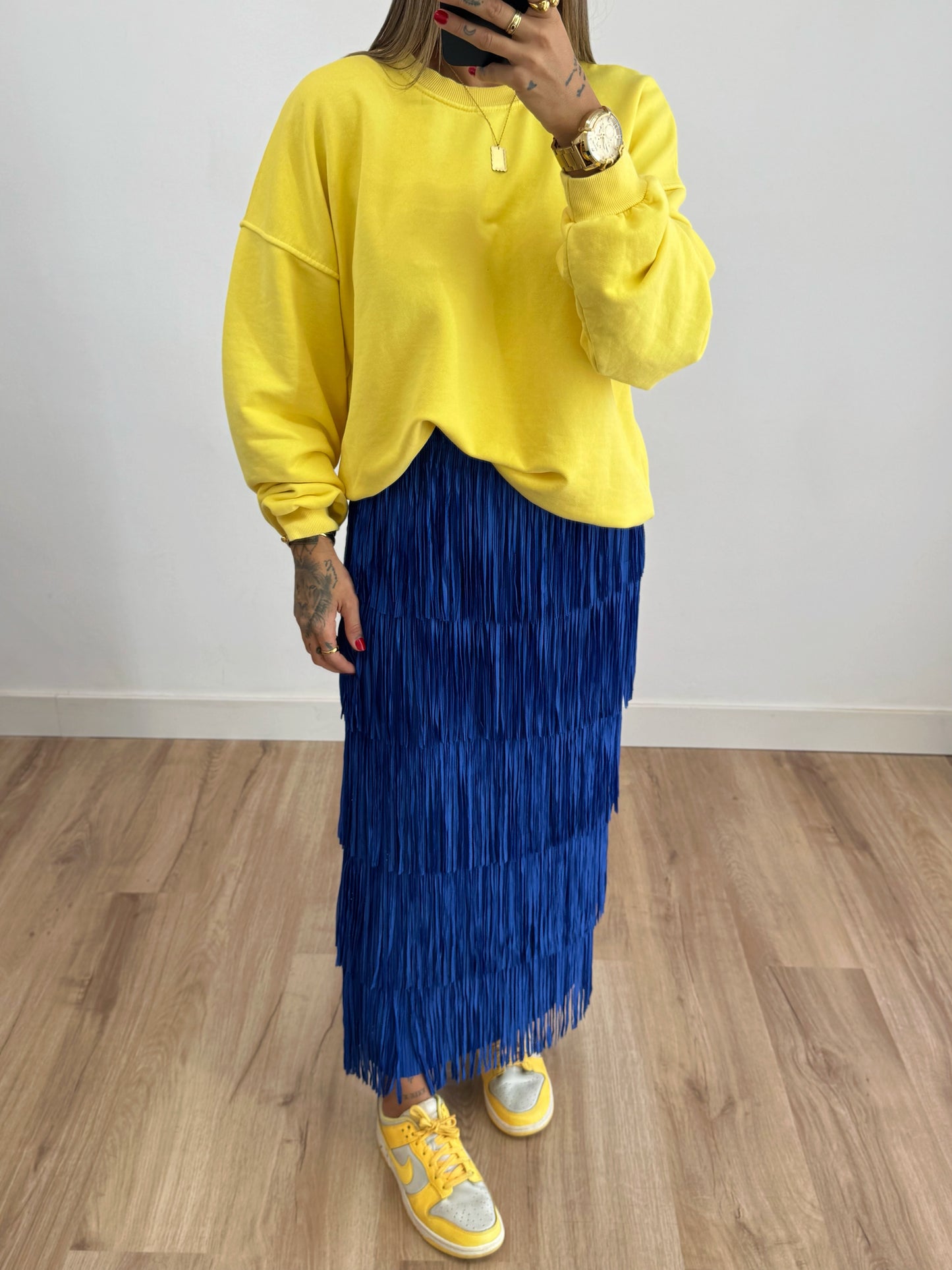 FALDA FLECOS TEXAS BLUE