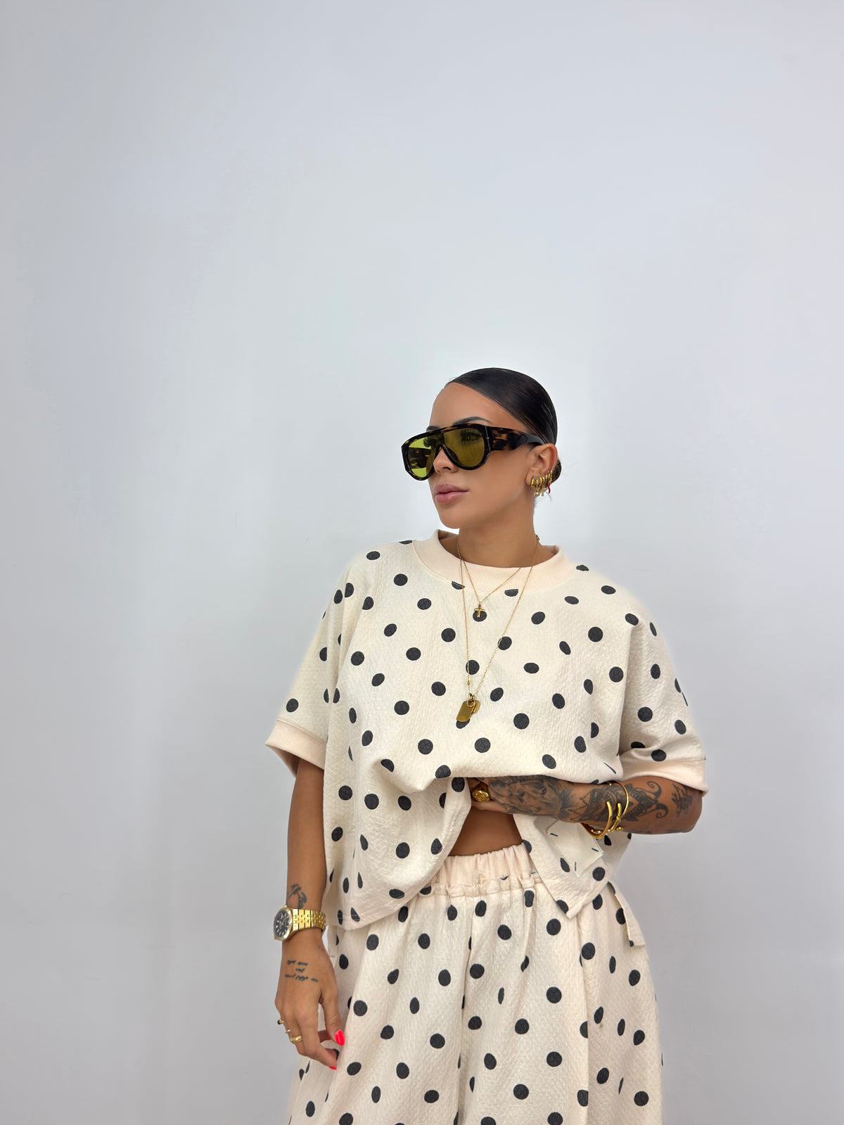 CAMISETA OVER PREMIUM POLKA