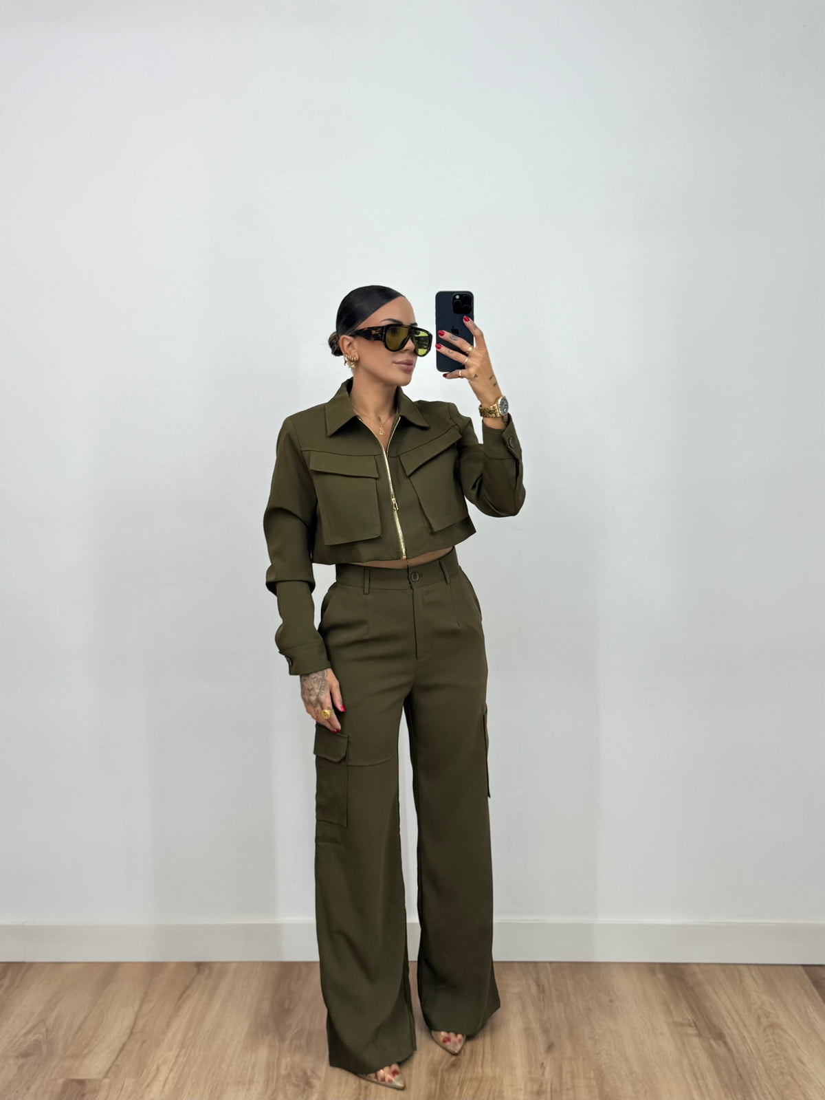 CONJUNTO CARGO GREEN ARMY