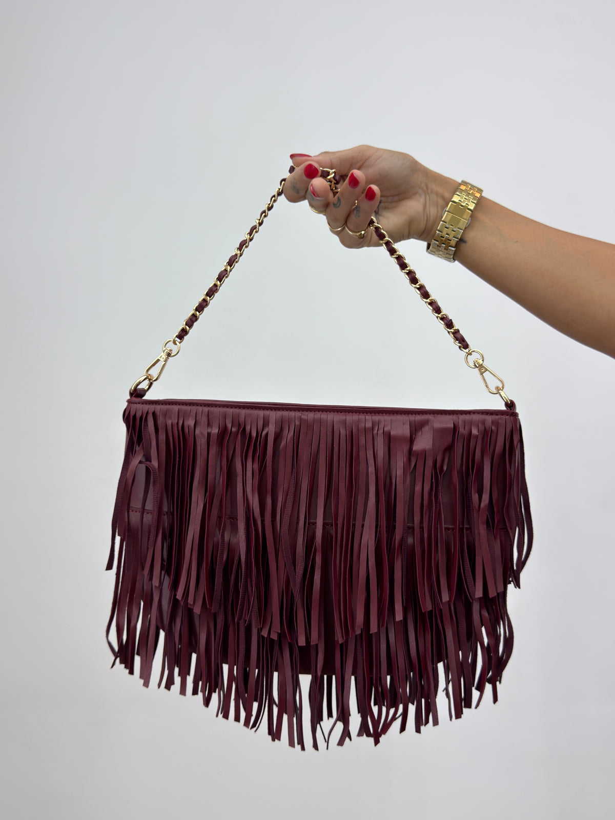 BOLSO MID FLEKKS WINE