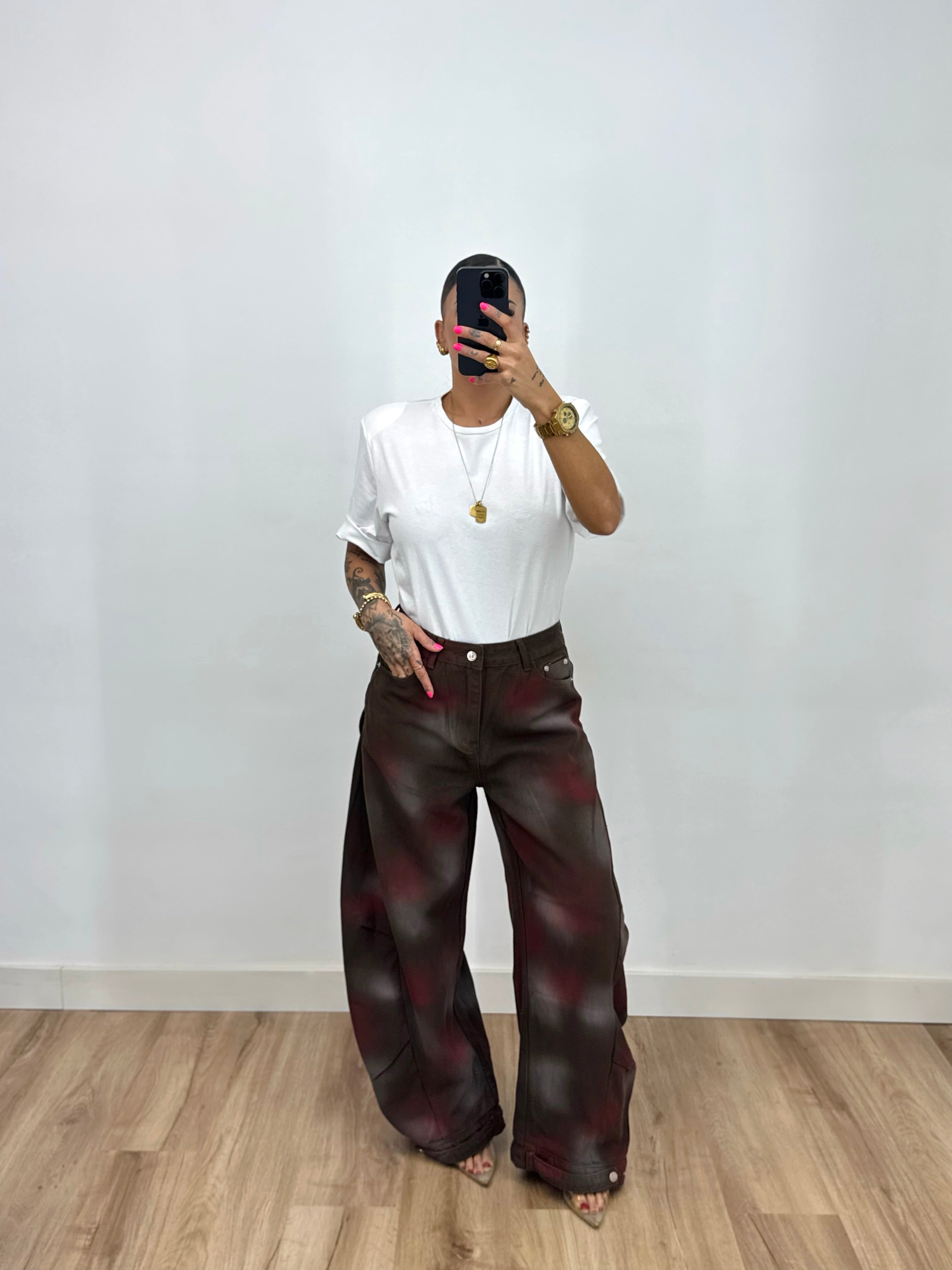 JEANS PREMIUM PAINT CHOC
