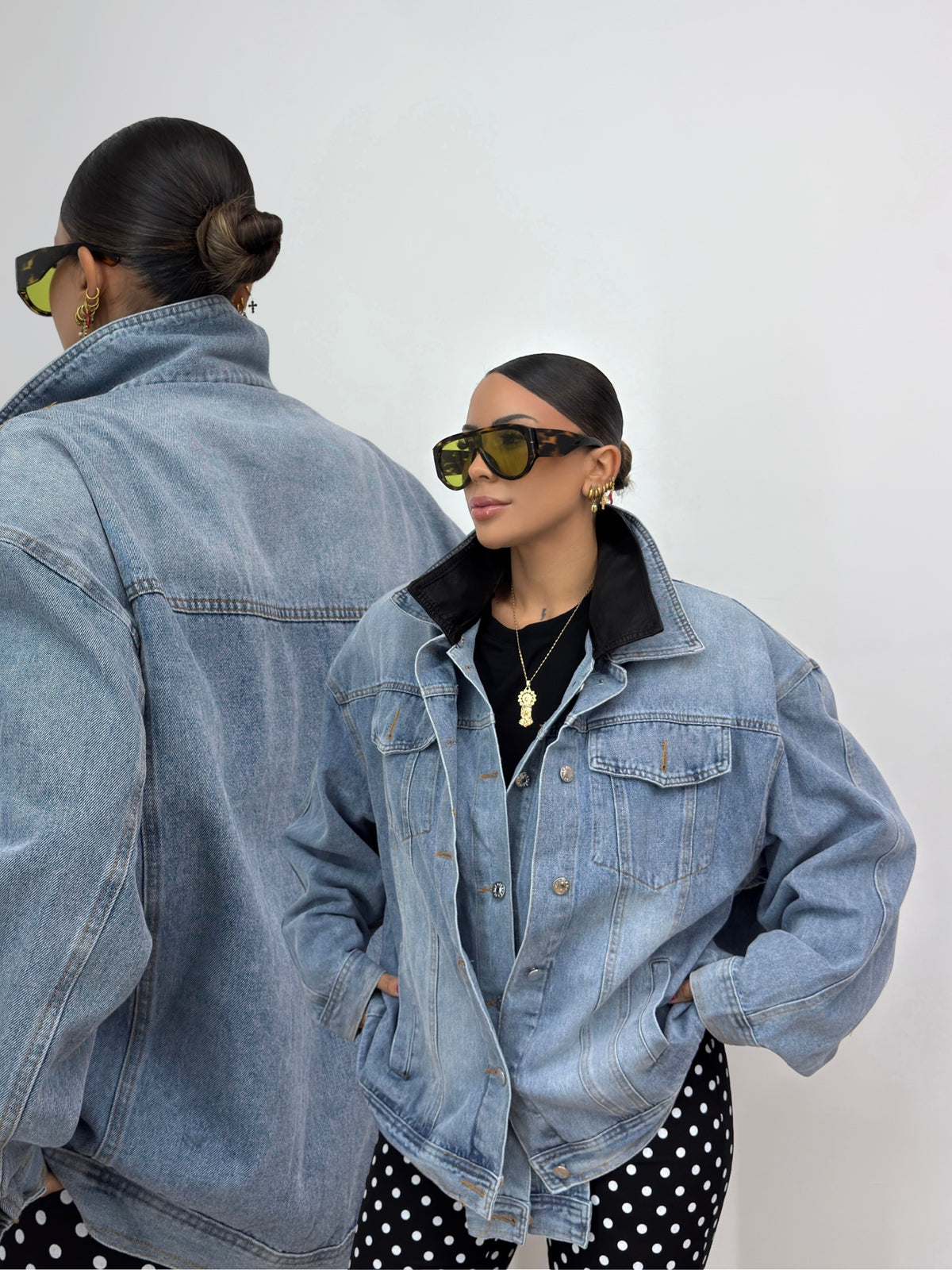 CHAQUETA OVER DENIM DOUBLE