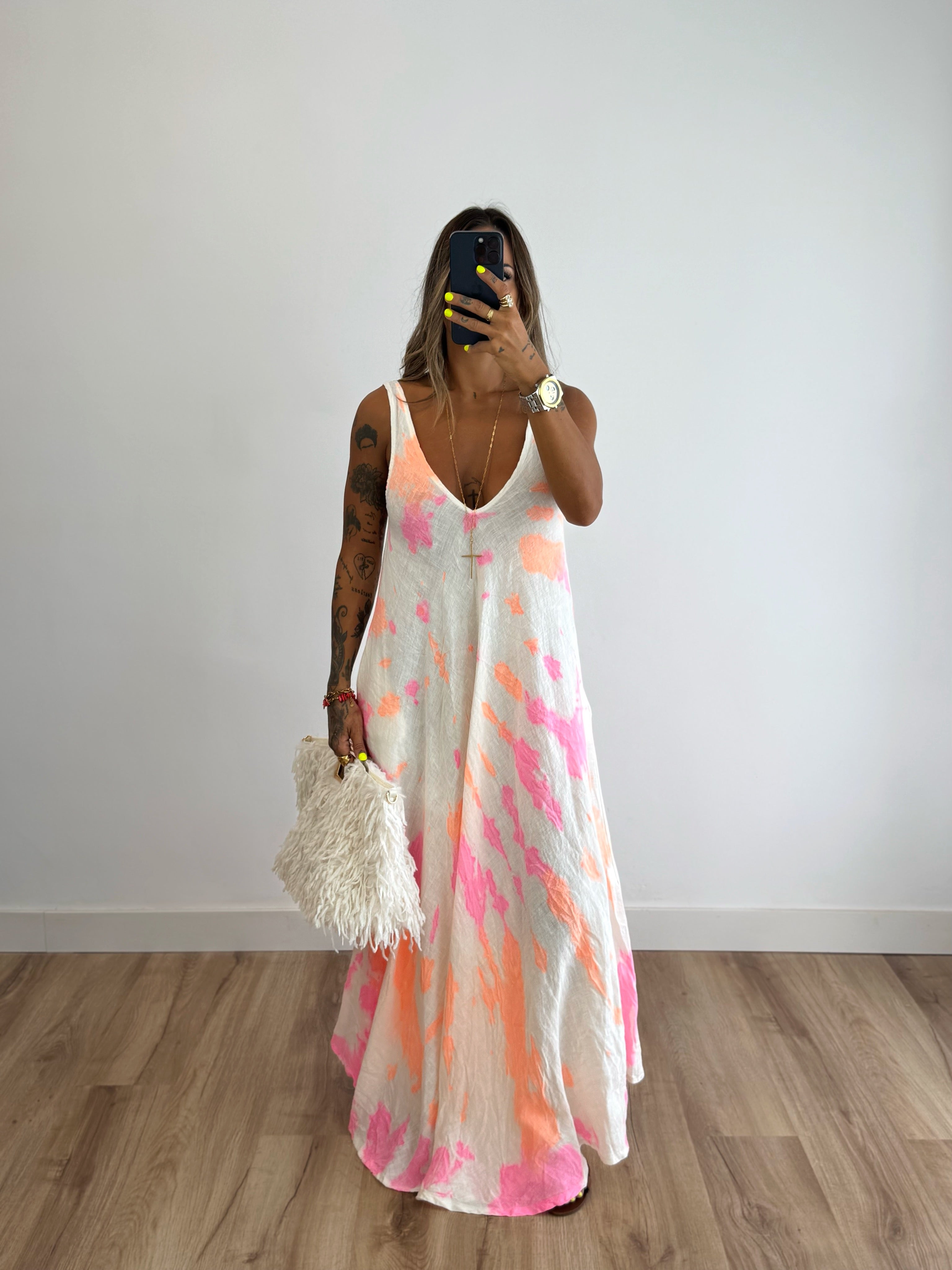 MAXI VESTIDO PURO LINO FLUX