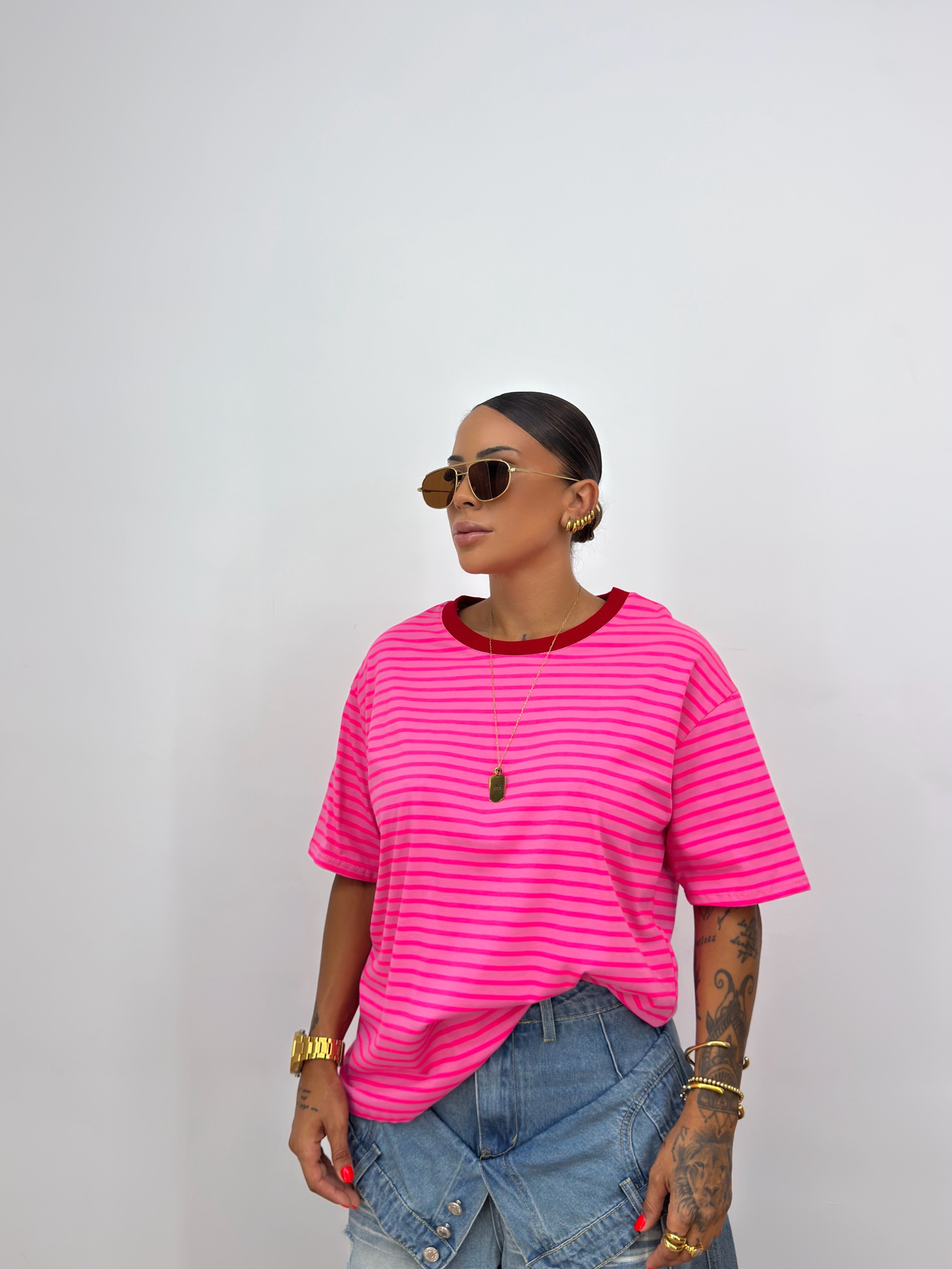 CAMISETA OVER BACK HEART