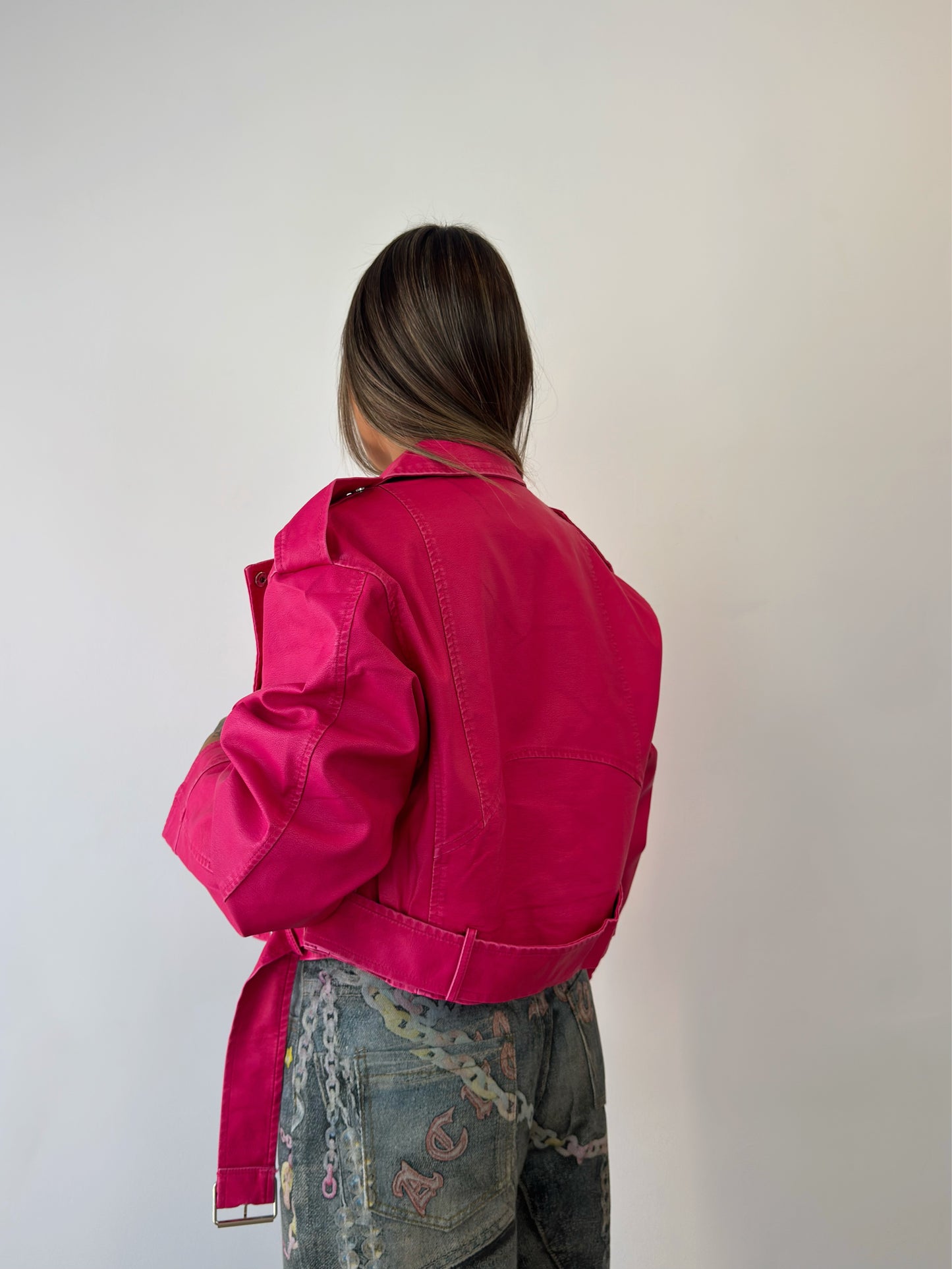 BIKER CROPPED PREMIUM NUBA