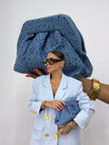 CLUTCH BRIGHT DENIM
