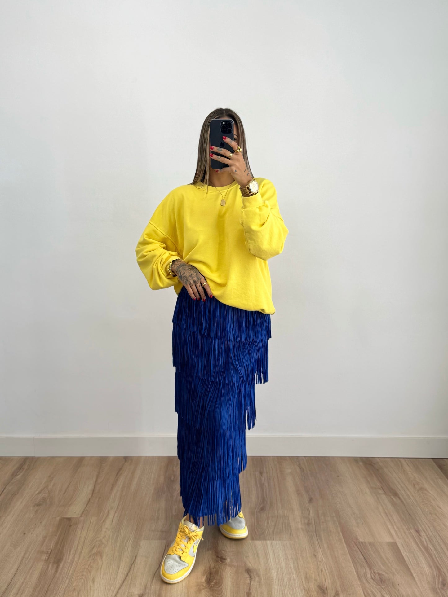 FALDA FLECOS TEXAS BLUE