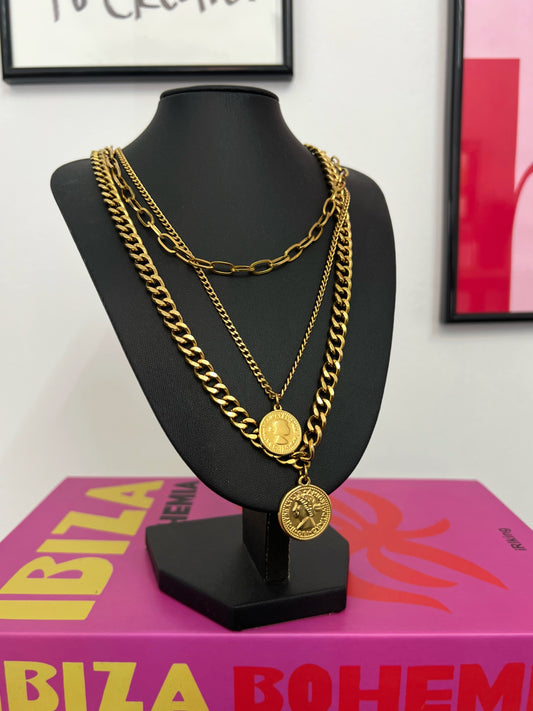 COLLAR TRIPLE COIN