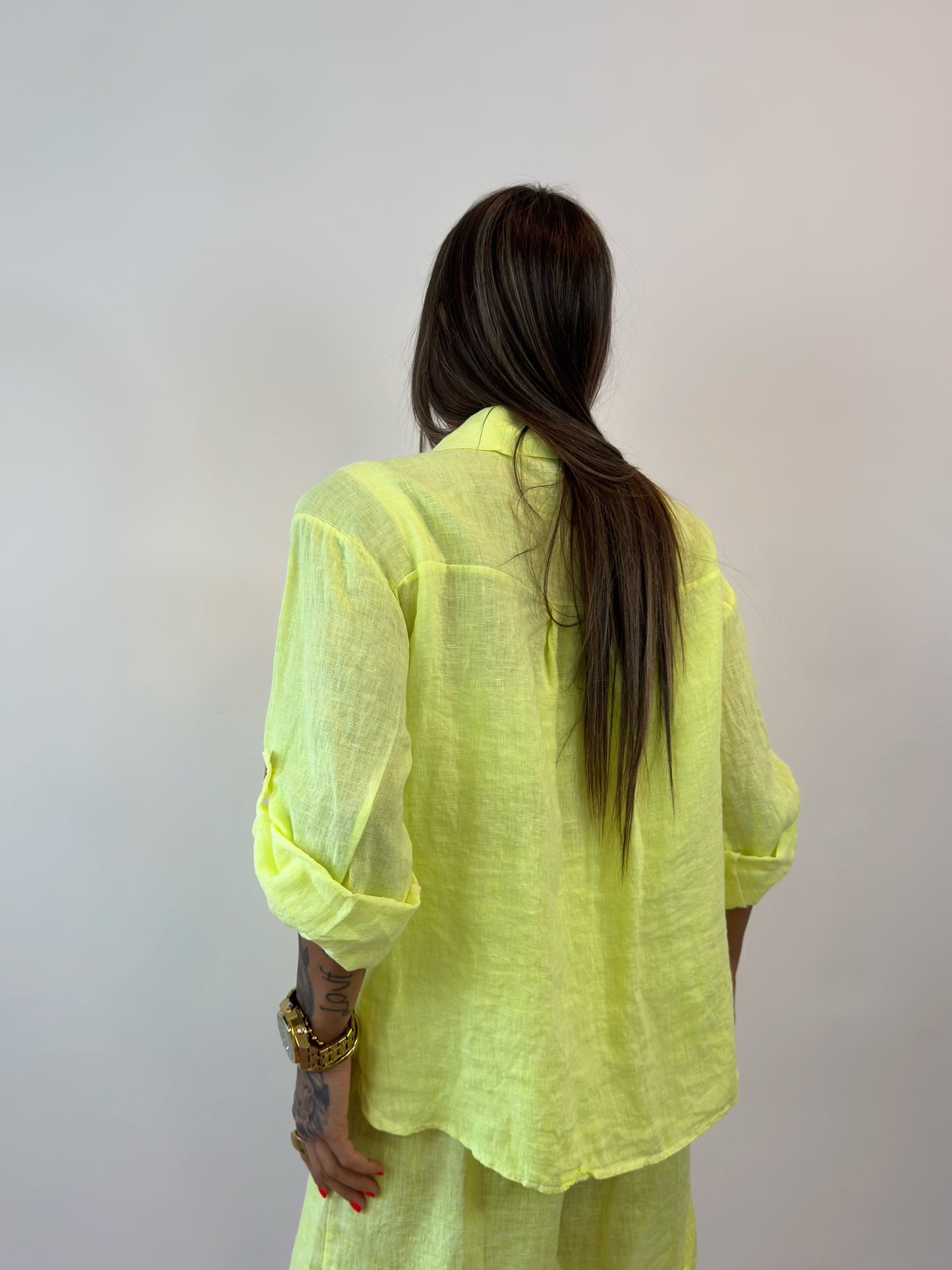 CAMISA PURO LINO FLÚOR