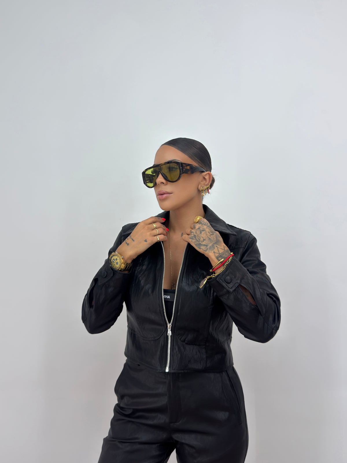 CHAQUETA ECO PIEL LUMINA