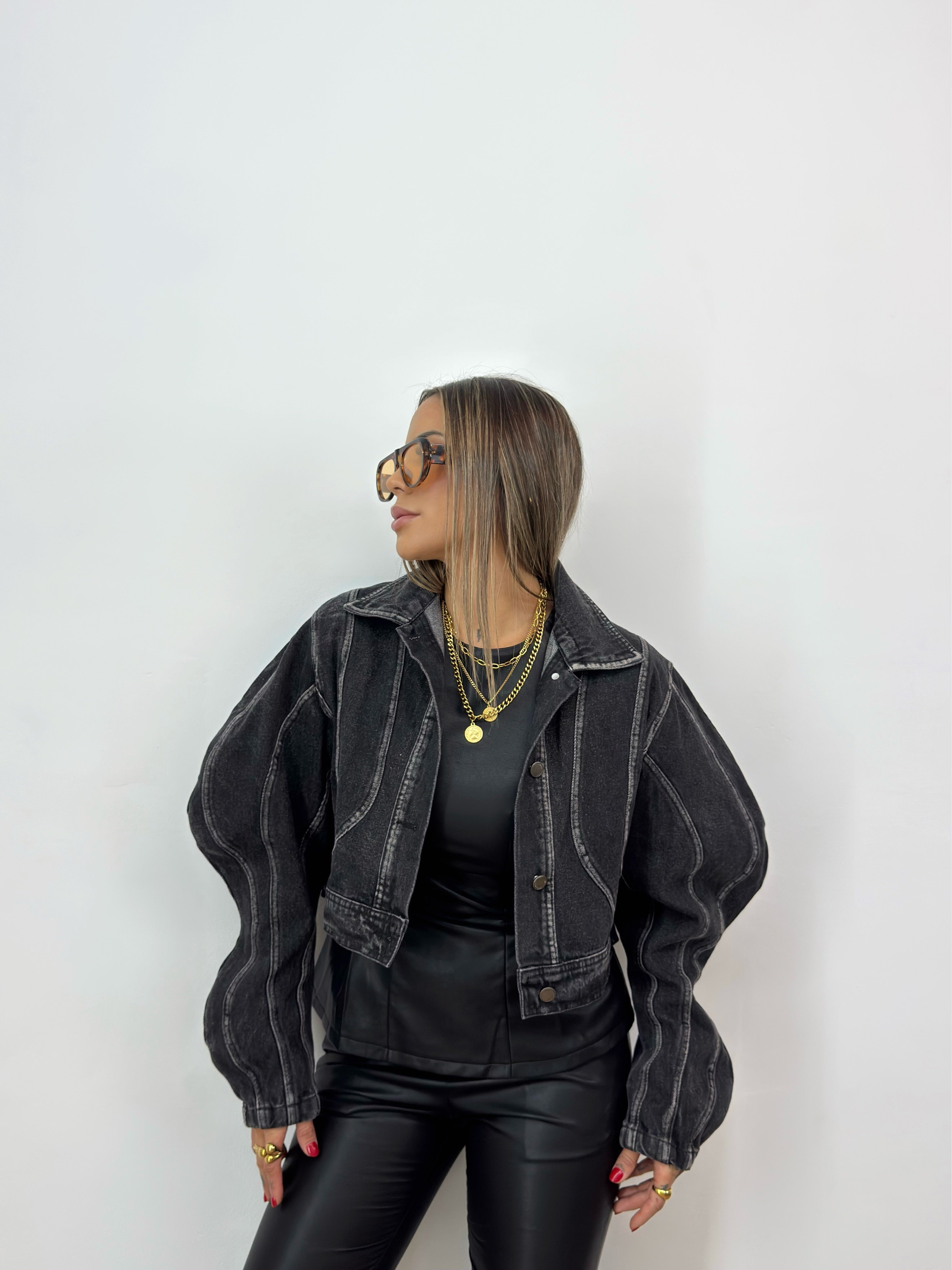 CHAQUETA DENIM CROPPED SAMMAR