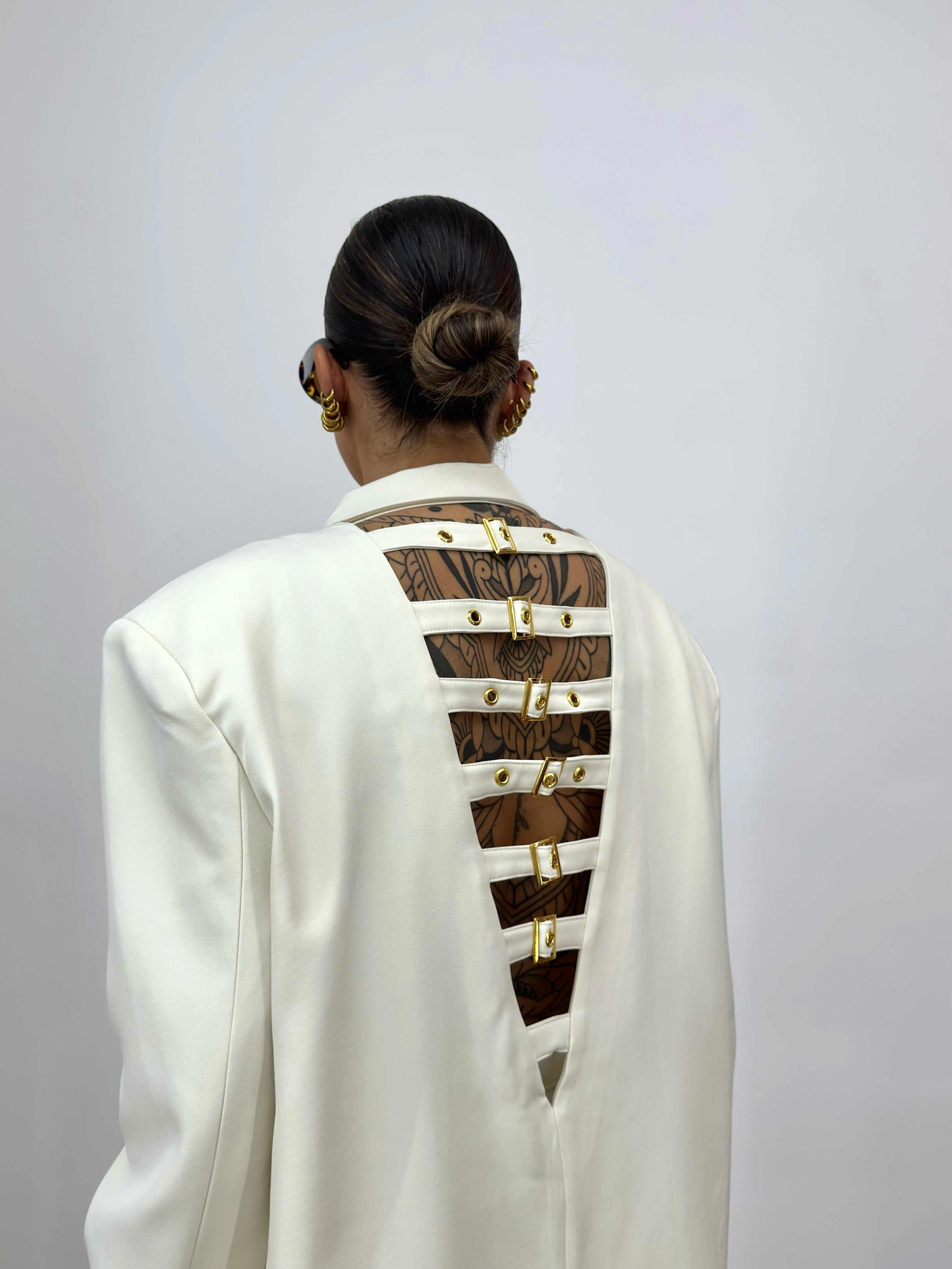 BLAZER OVER PREMIUM BUCKLE NUDE