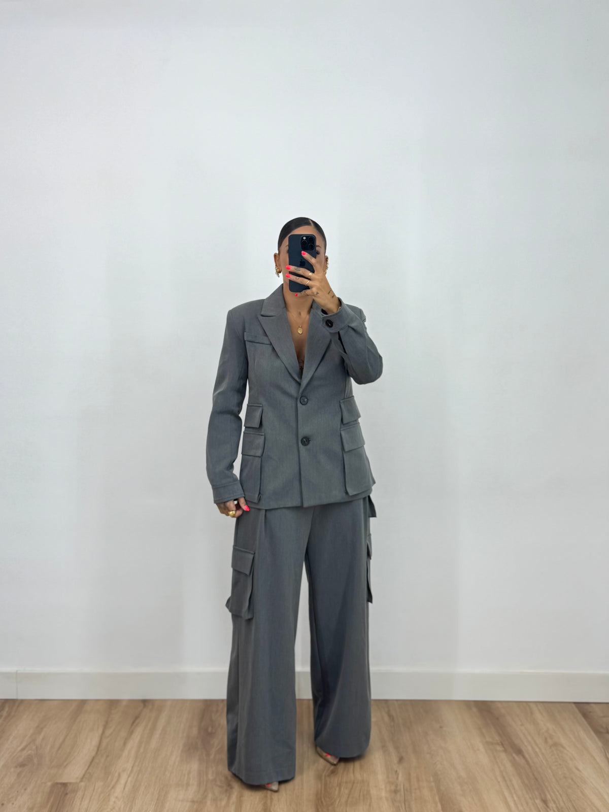 PANTALÓN CARGO GREY LUMINA
