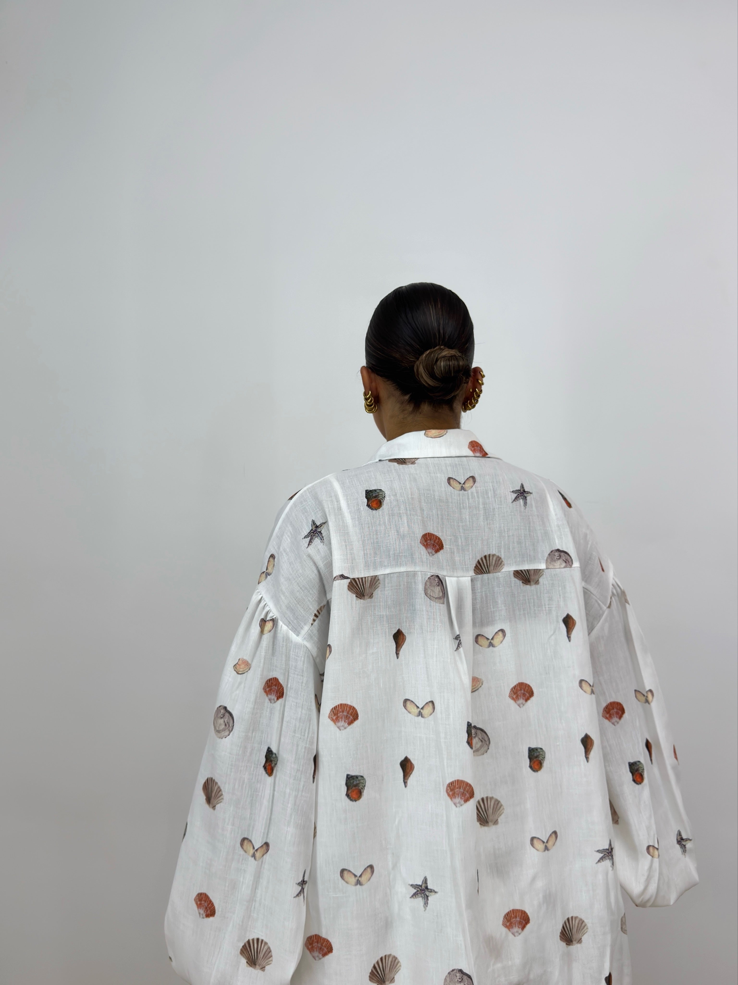 CAMISA OVER PREMIUM PURO LINO SEASHELL