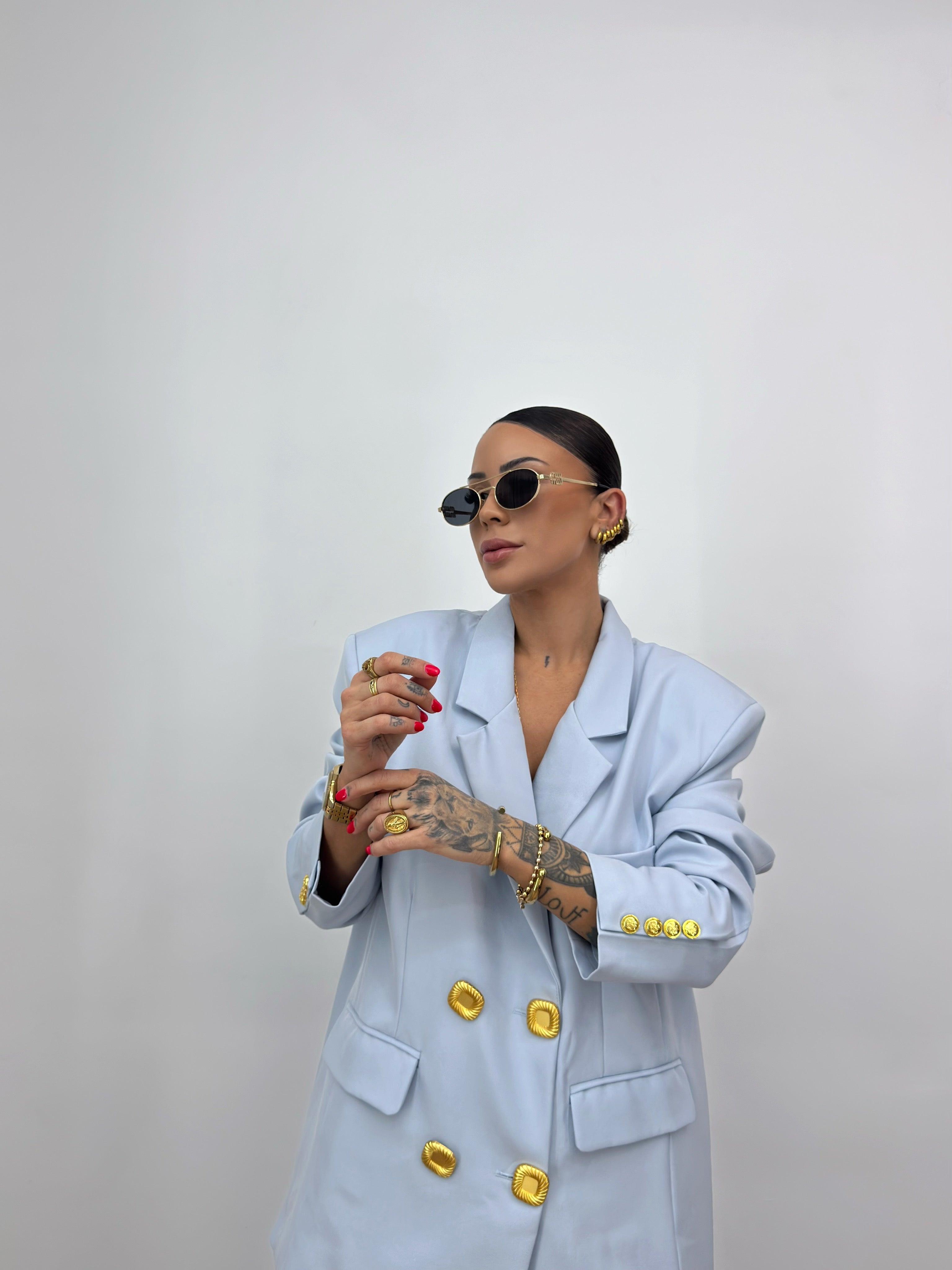 BLAZER OVER PREMIUM BUCKLE BLUE