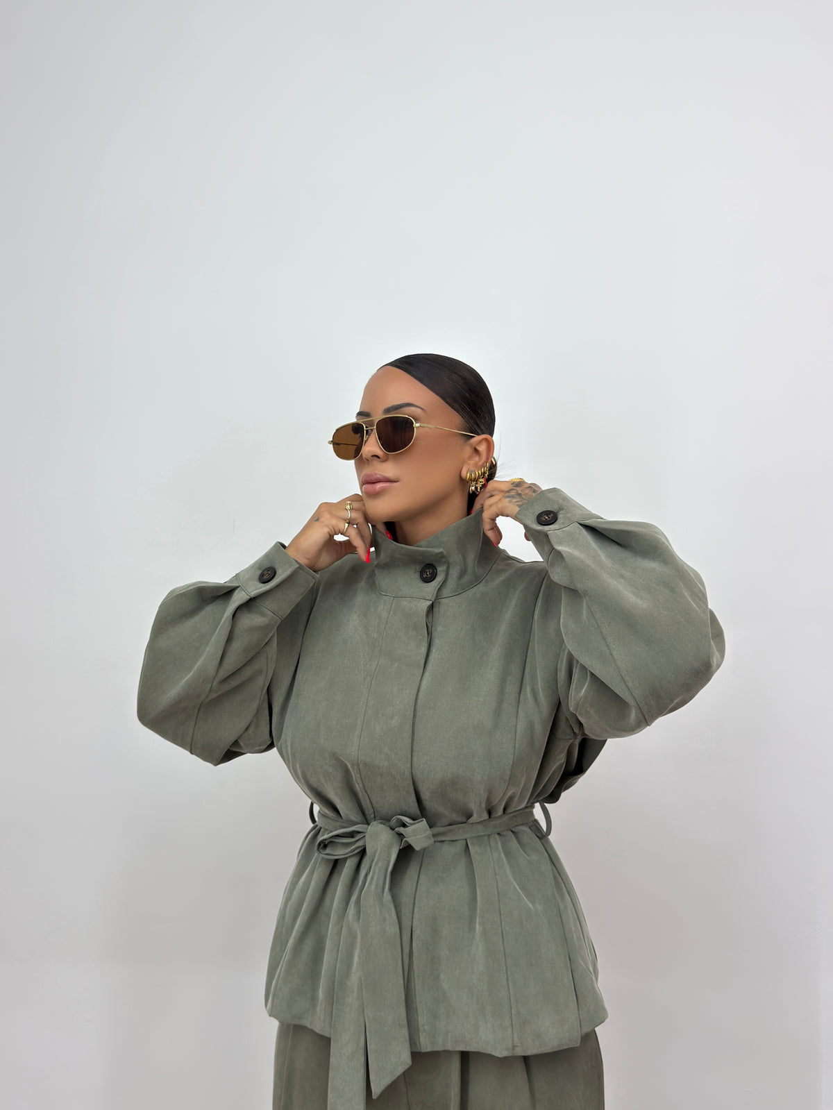 CHAQUETA LYOCELL LUMINA OLIVE