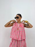 TOP BALLOON VICHY RED
