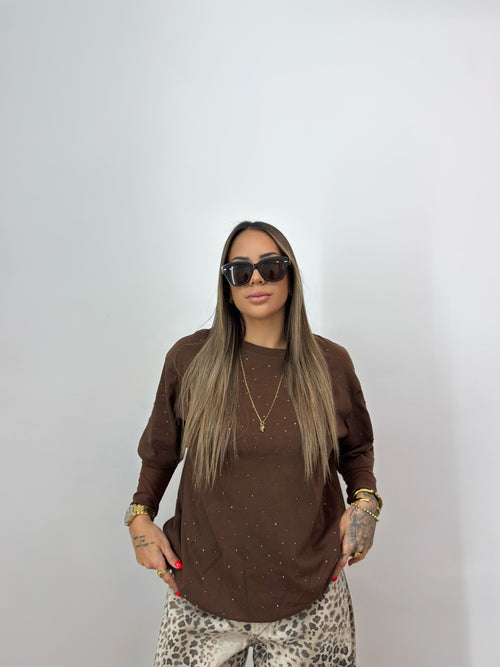 CAMISETA OVER PREMIUM SHINNY BROWN