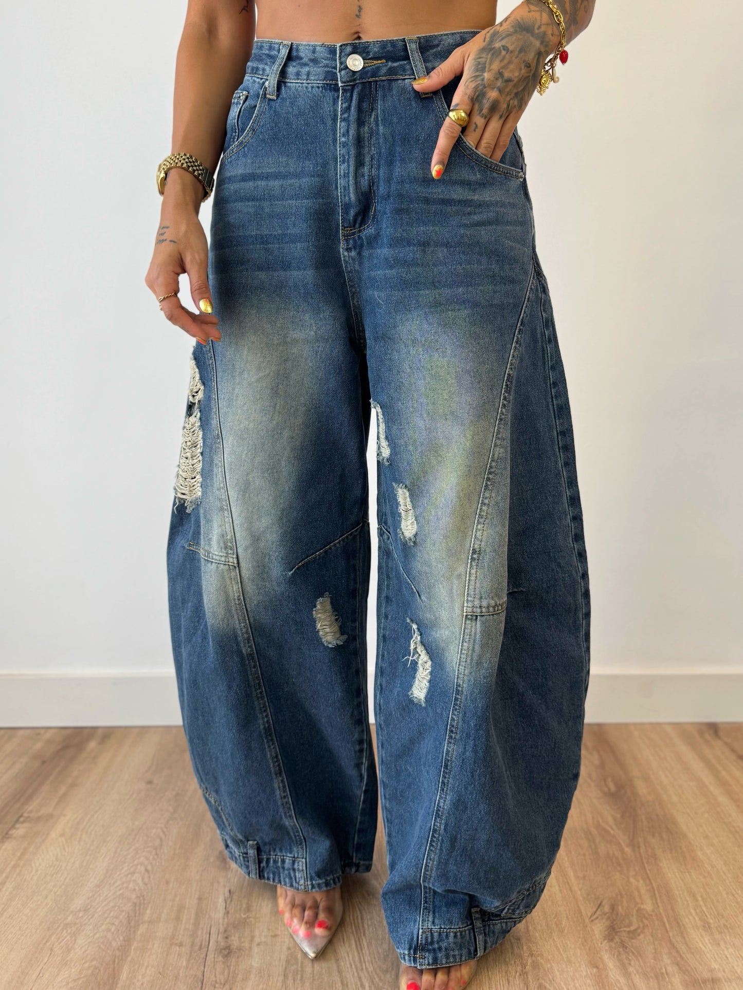 JEANS PREMIUM BALLOON BROKEN