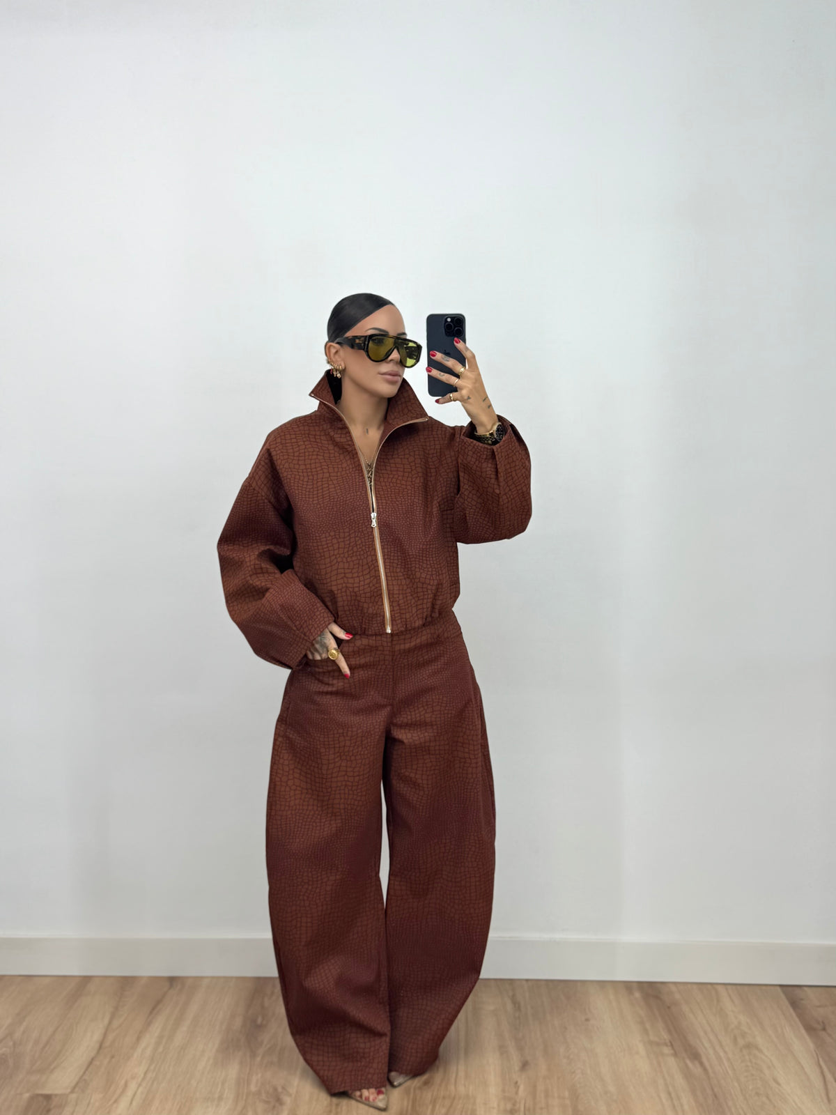 PANTALÓN CROCO LUMINA MOHO