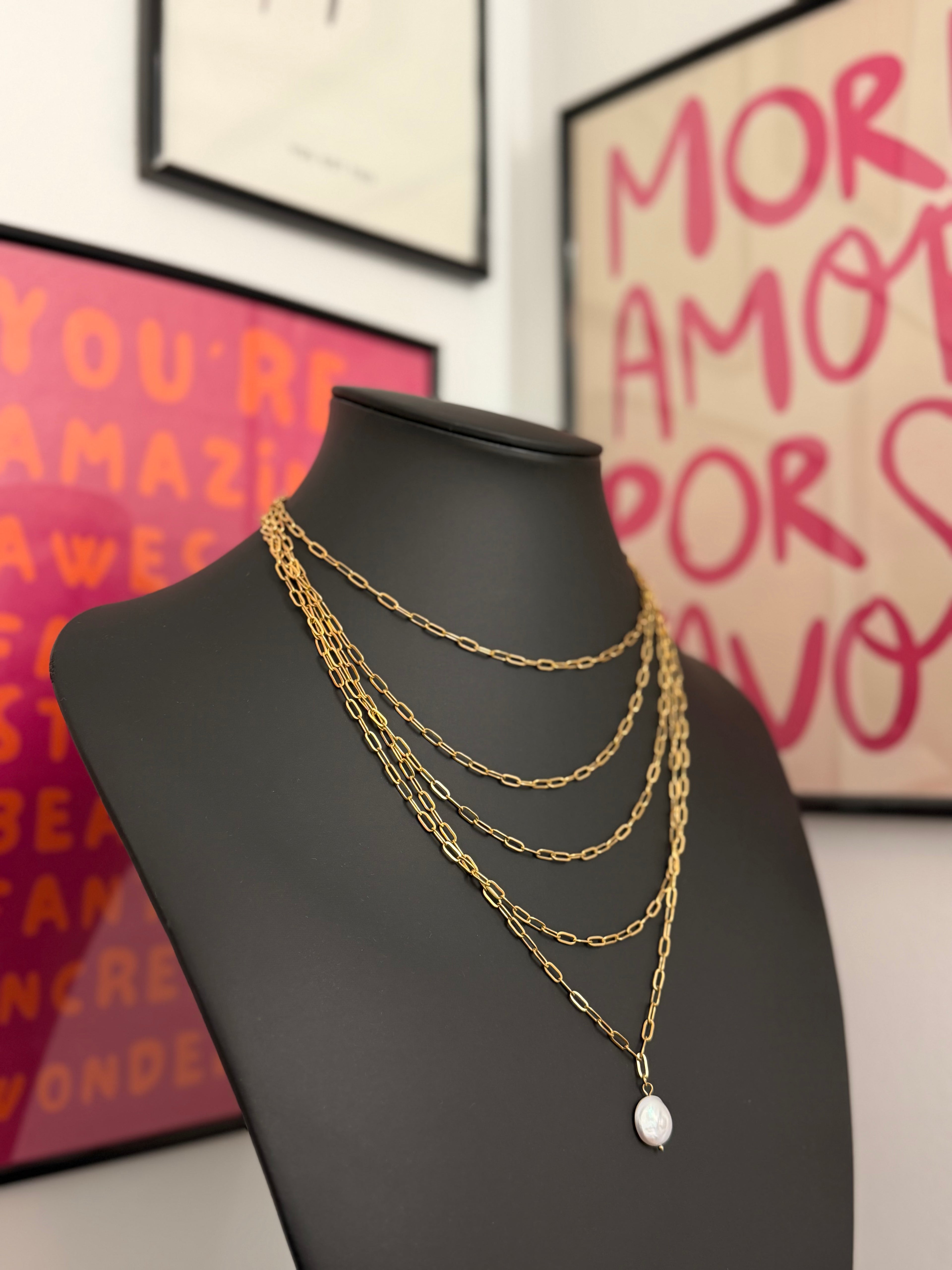 COLLAR MULTI PEARL