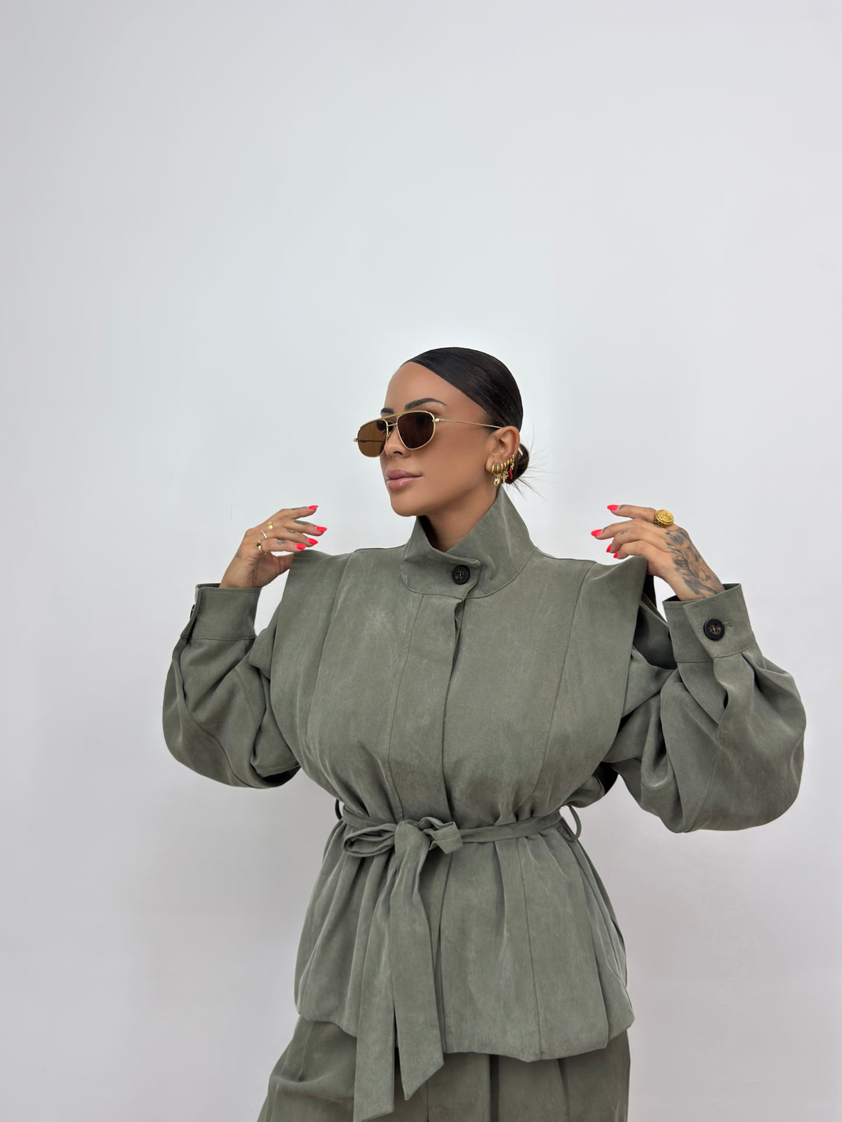 CHAQUETA LYOCELL LUMINA OLIVE