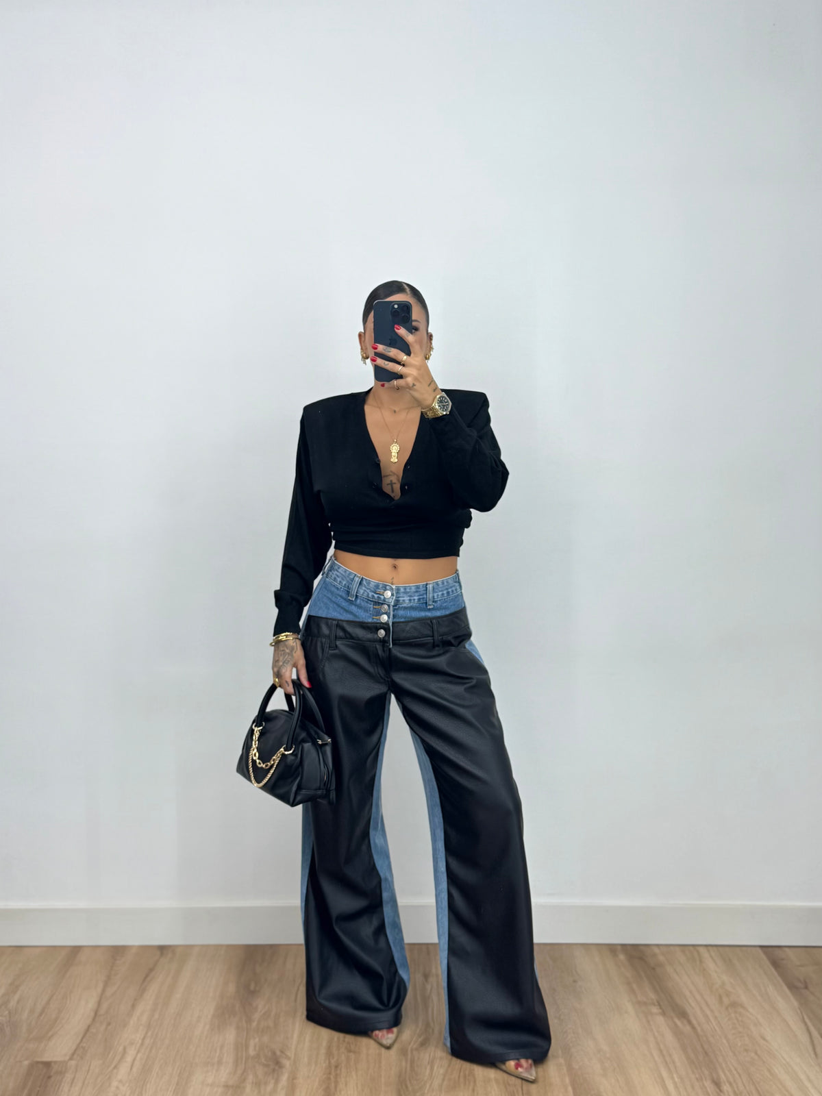 JEANS COMBI ECO PIEL