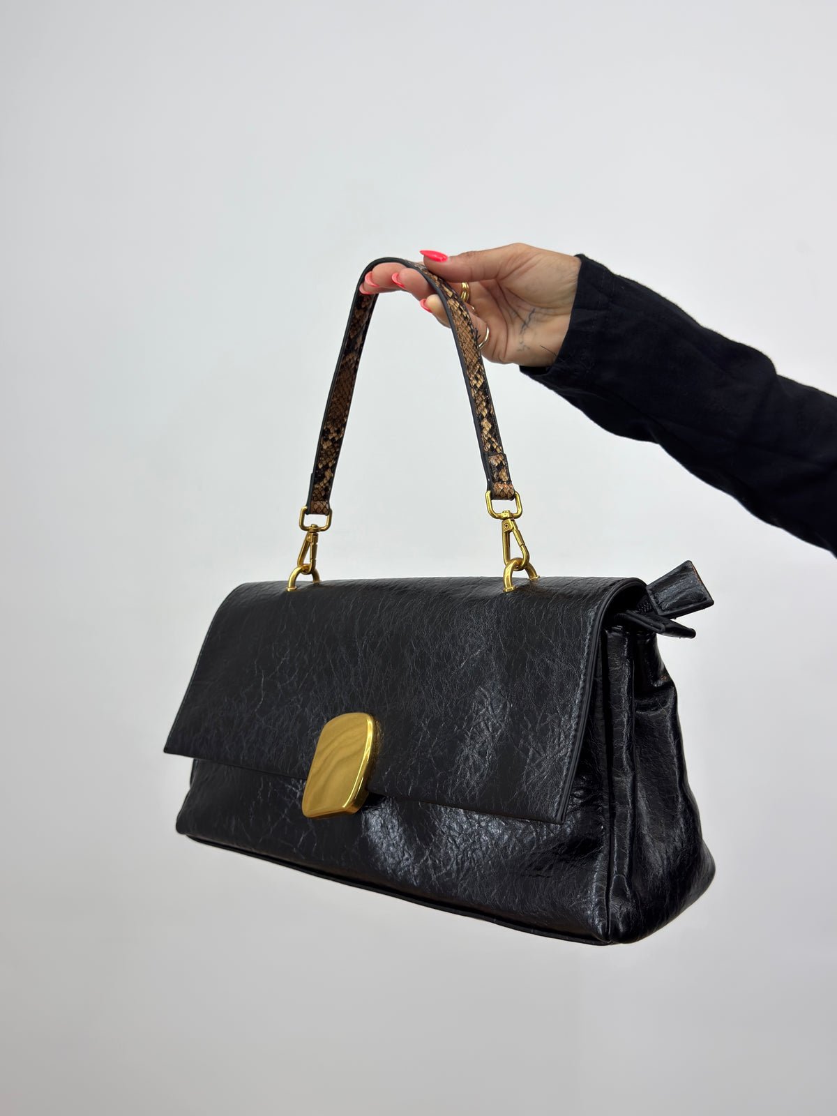 BOLSO PREMIUM BLACK SNAKE
